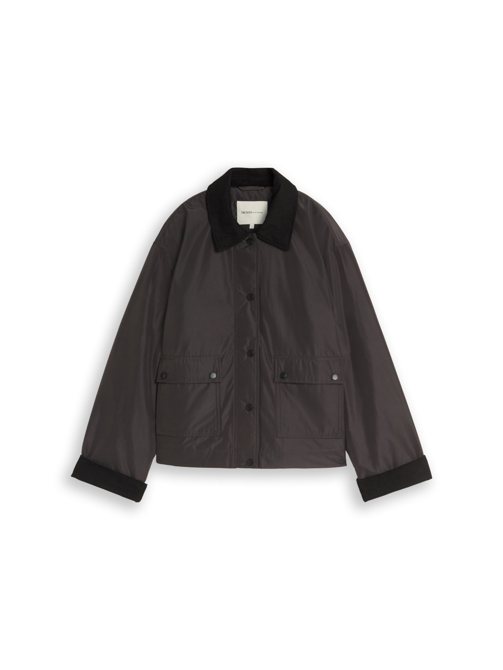 winter jacket with corduroy co, Coal Mine Grey #1