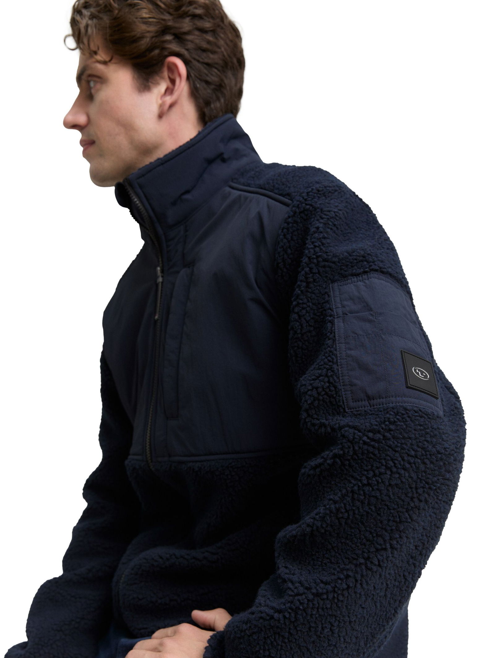 Tom Tailor | Teddy Jacke mit Stehkragen | M | sky captain blue