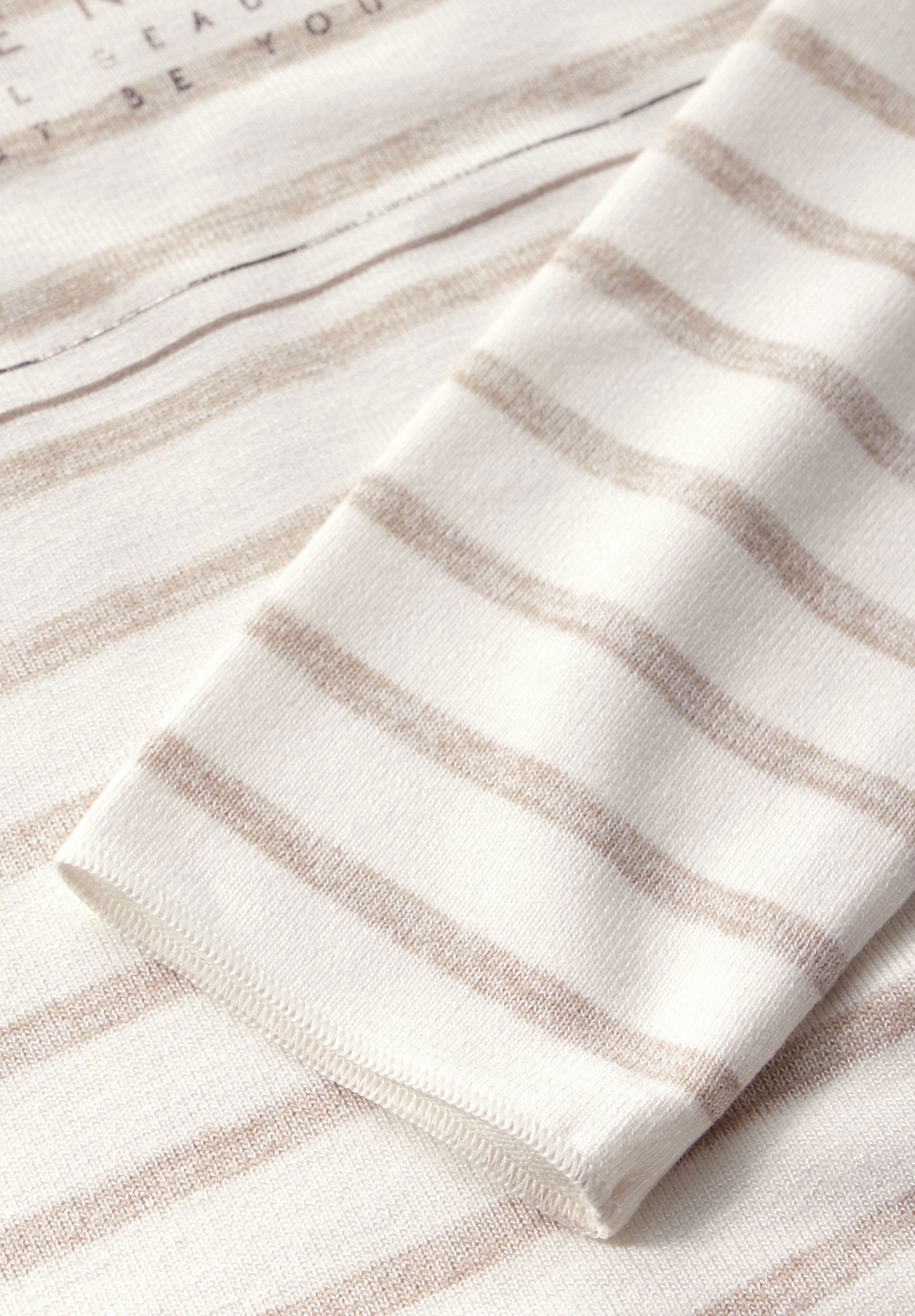 a6137e928a17d6d723464137afd284ca | Folienprint Streifenshirt | 36 | smooth sand beige