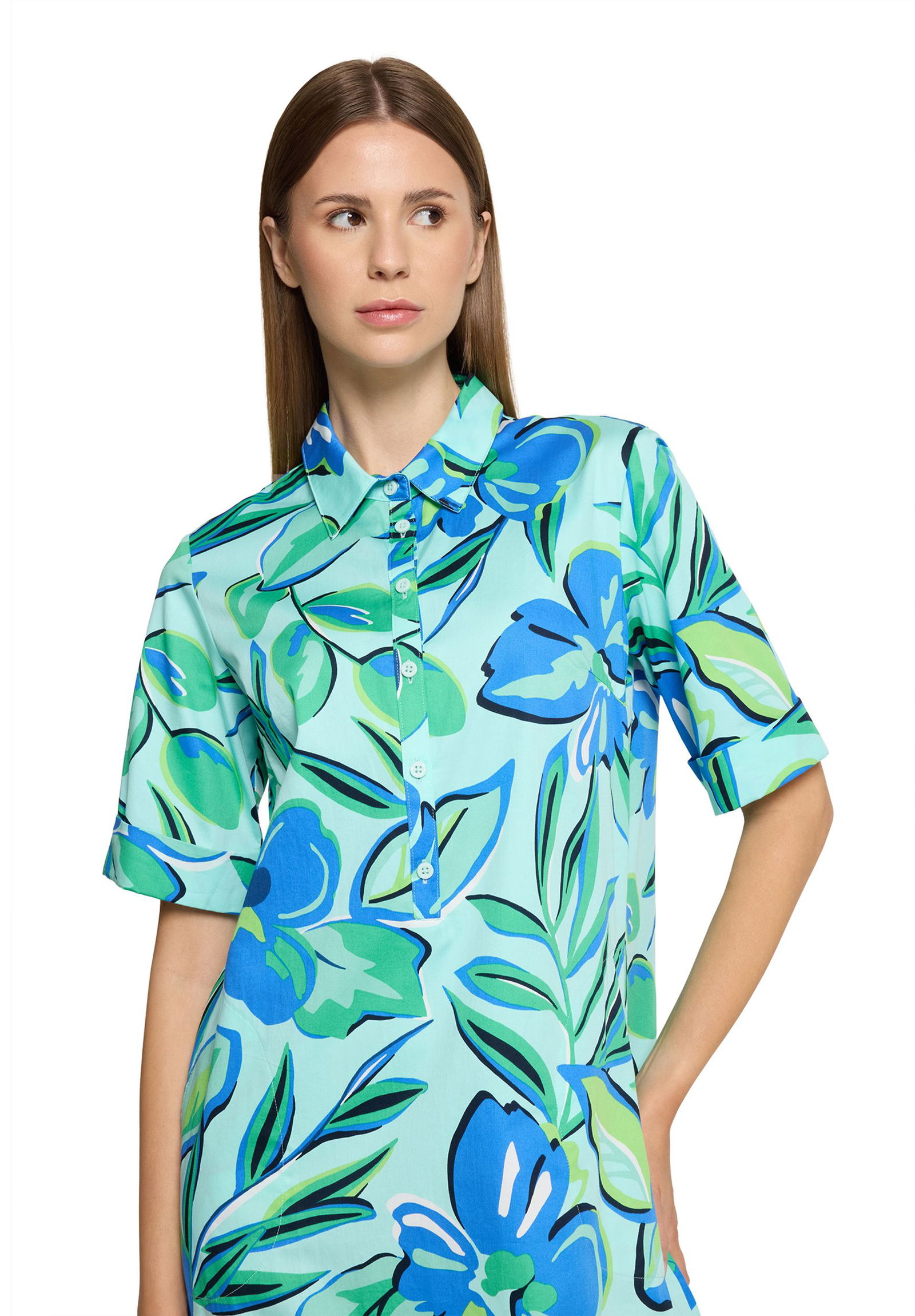 Betty Barclay |  Betty Barclay Hemdblusenkleid | 44 | green/blue