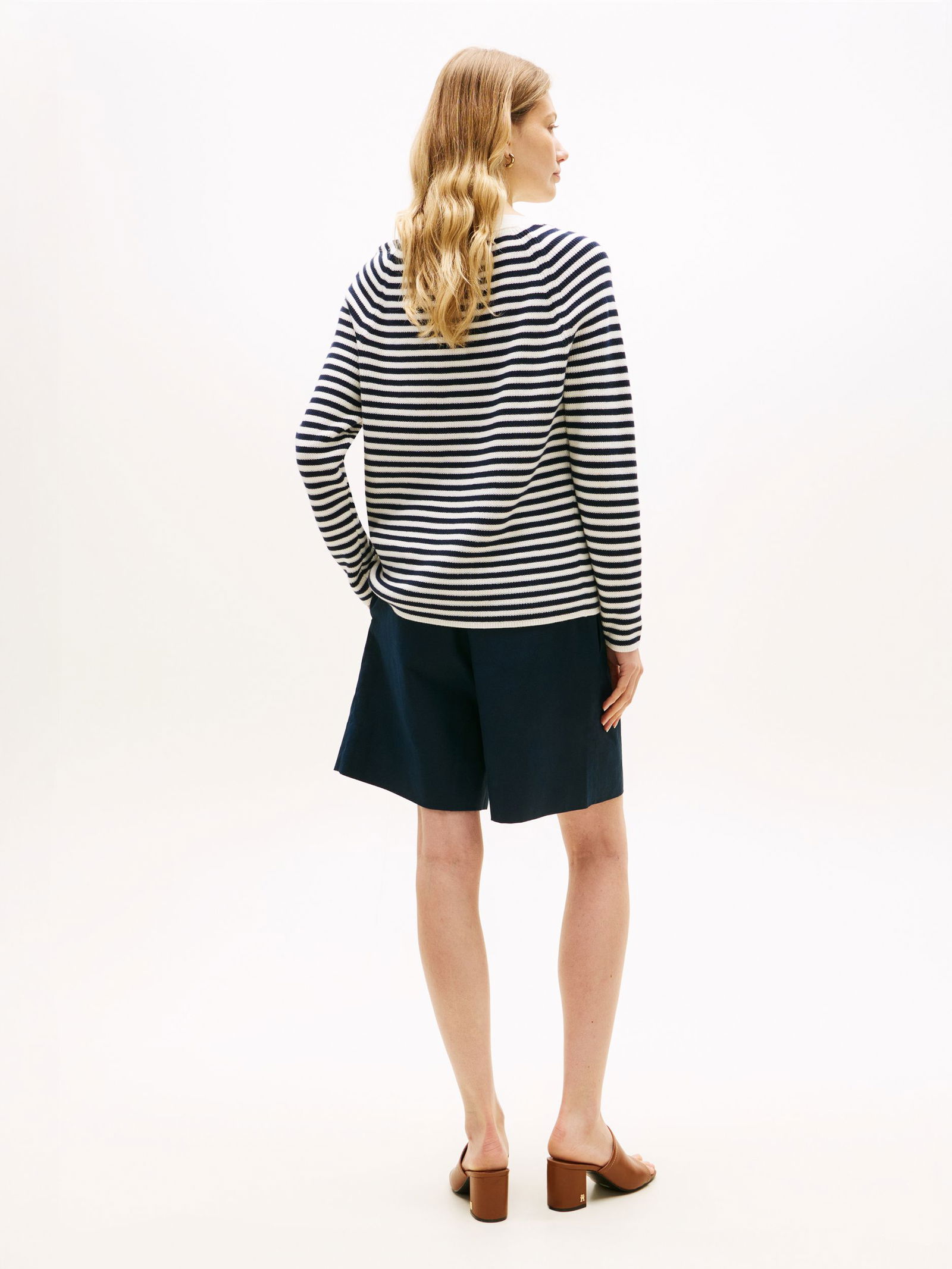 Tommy Hilfiger |  Tommy Hilfiger Longsleeve  | S | reg stp ancient white/ terra red