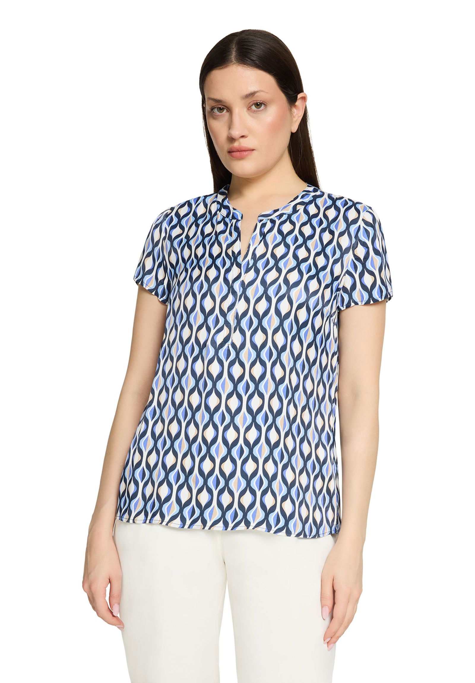 Betty Barclay |  Betty Barclay Druckbluse  | 38 | blau/weiß
