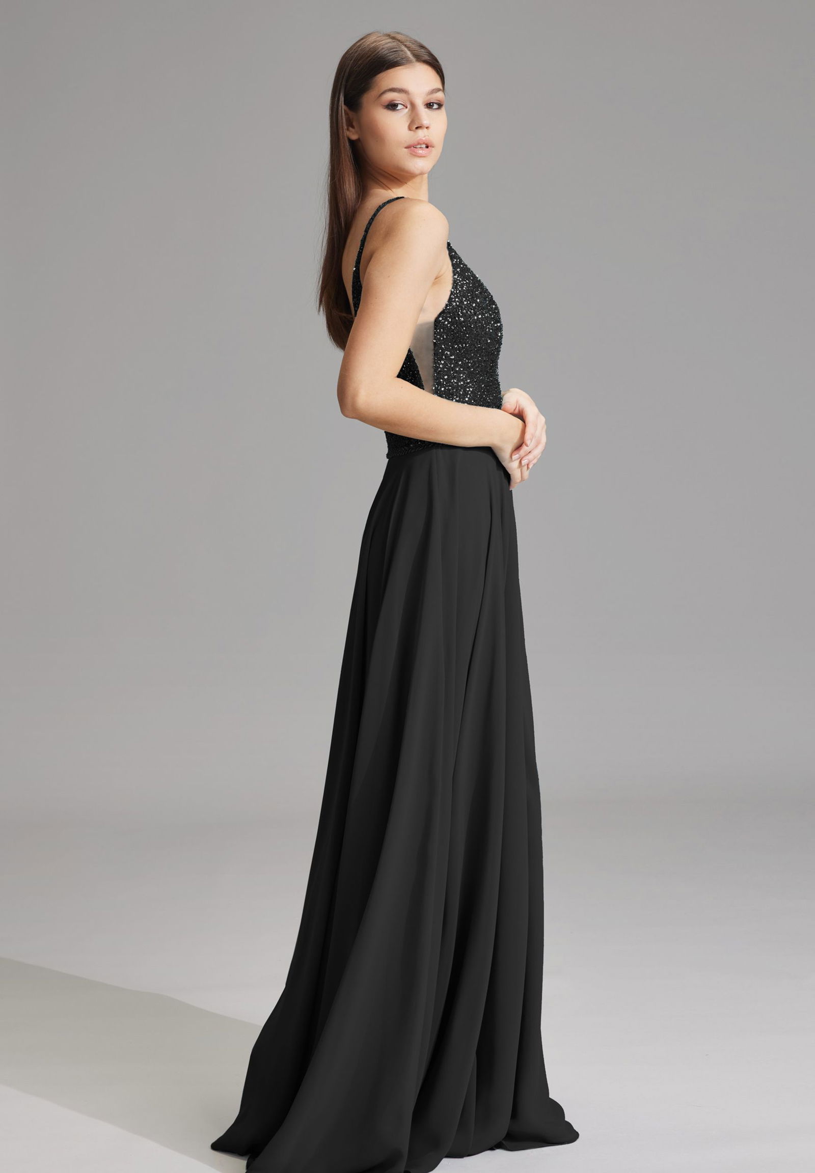 Hey Kyla Abendkleid aus Materialmix
