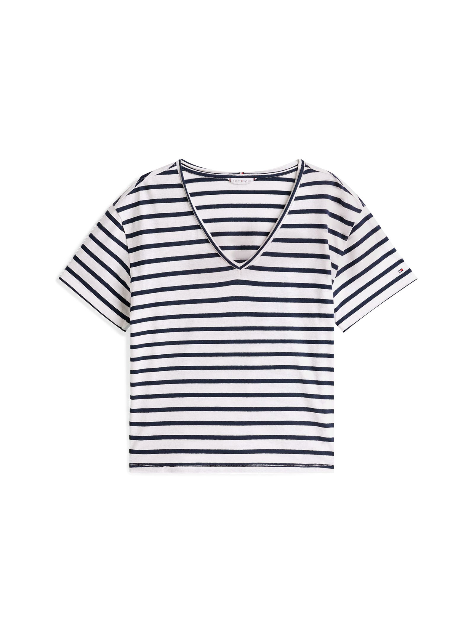 Tommy Hilfiger |  Tommy Hilfiger Shirt  | XXL | breton ecru/dark night navy stp