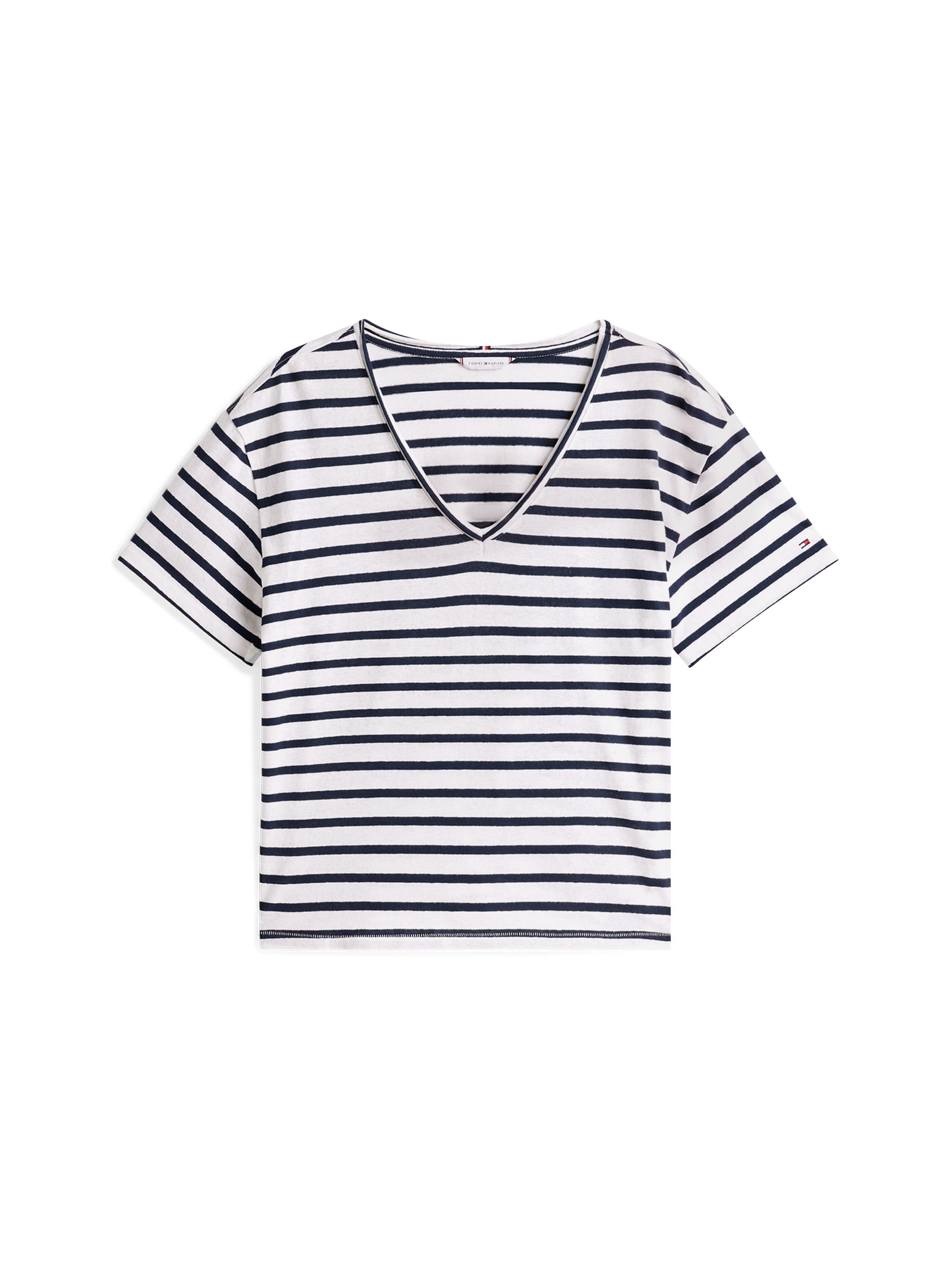 Tommy Hilfiger |  Tommy Hilfiger Shirt  | XXL | breton ecru/dark night navy stp