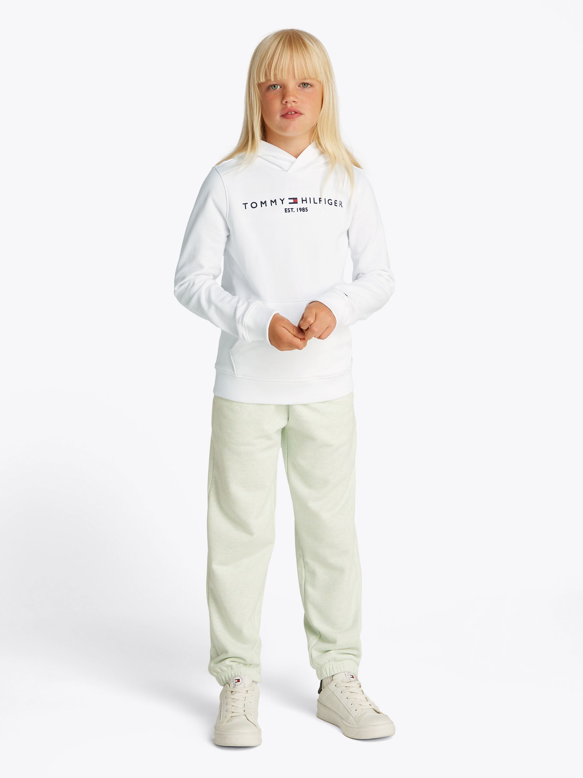 Tommy Hilfiger |  U CORP LOGO ESS HOODIE | 16 | white