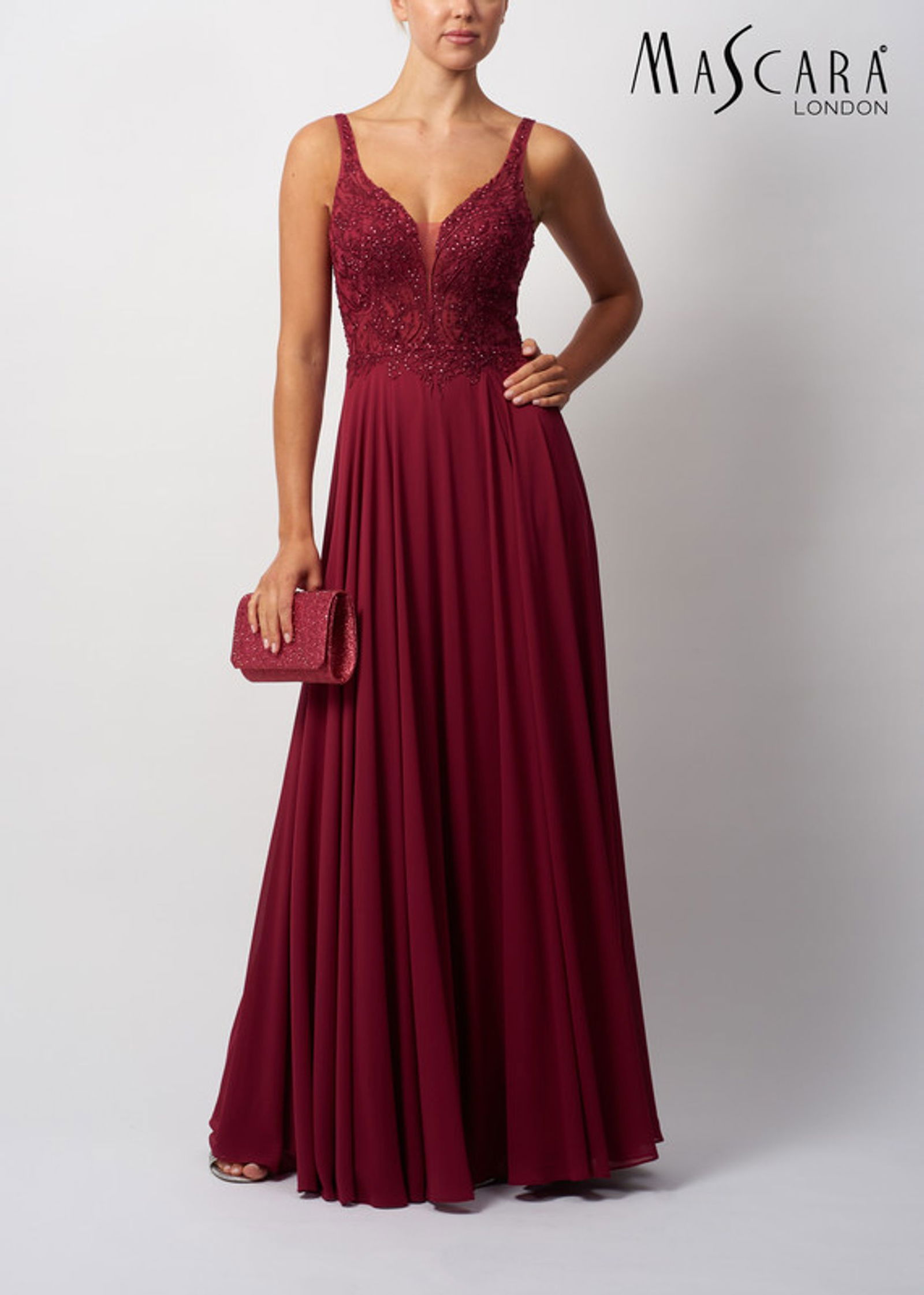 38572e7124286f44780e69a25ef81e9e Mascara London | Mascara London Langes Kleid | 34 | Beere