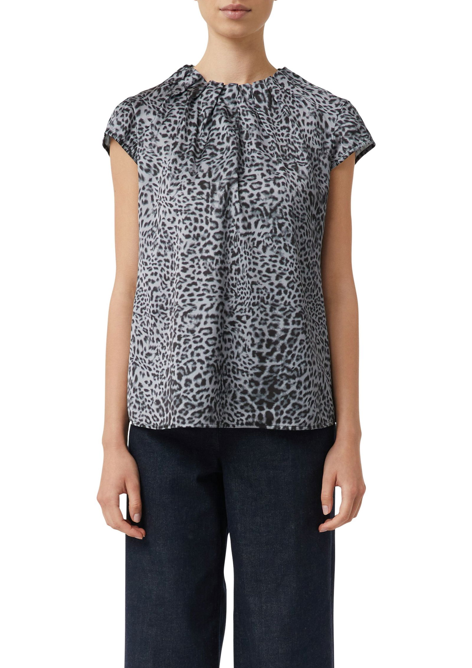 fb913f8e504fdcbf83bda009feeca16f Comma | Comma Druckbluse | 34 | schwarz