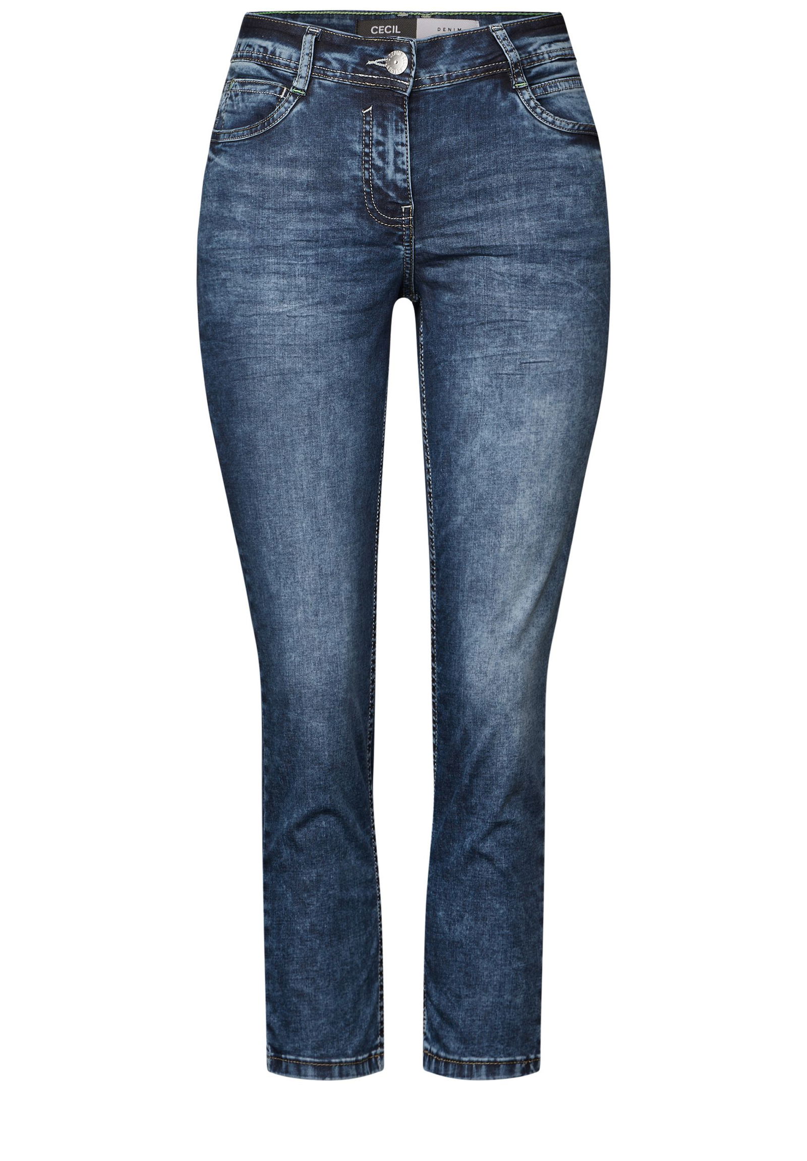 CECIL |  CECIL 7/8-Jeans  | 29/26 | mid blue used wash