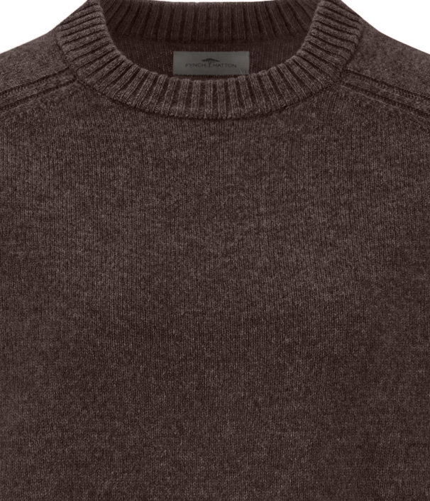 PULLOVER O-NECK MERINOWOOL *RWS, ESPRESSO #3