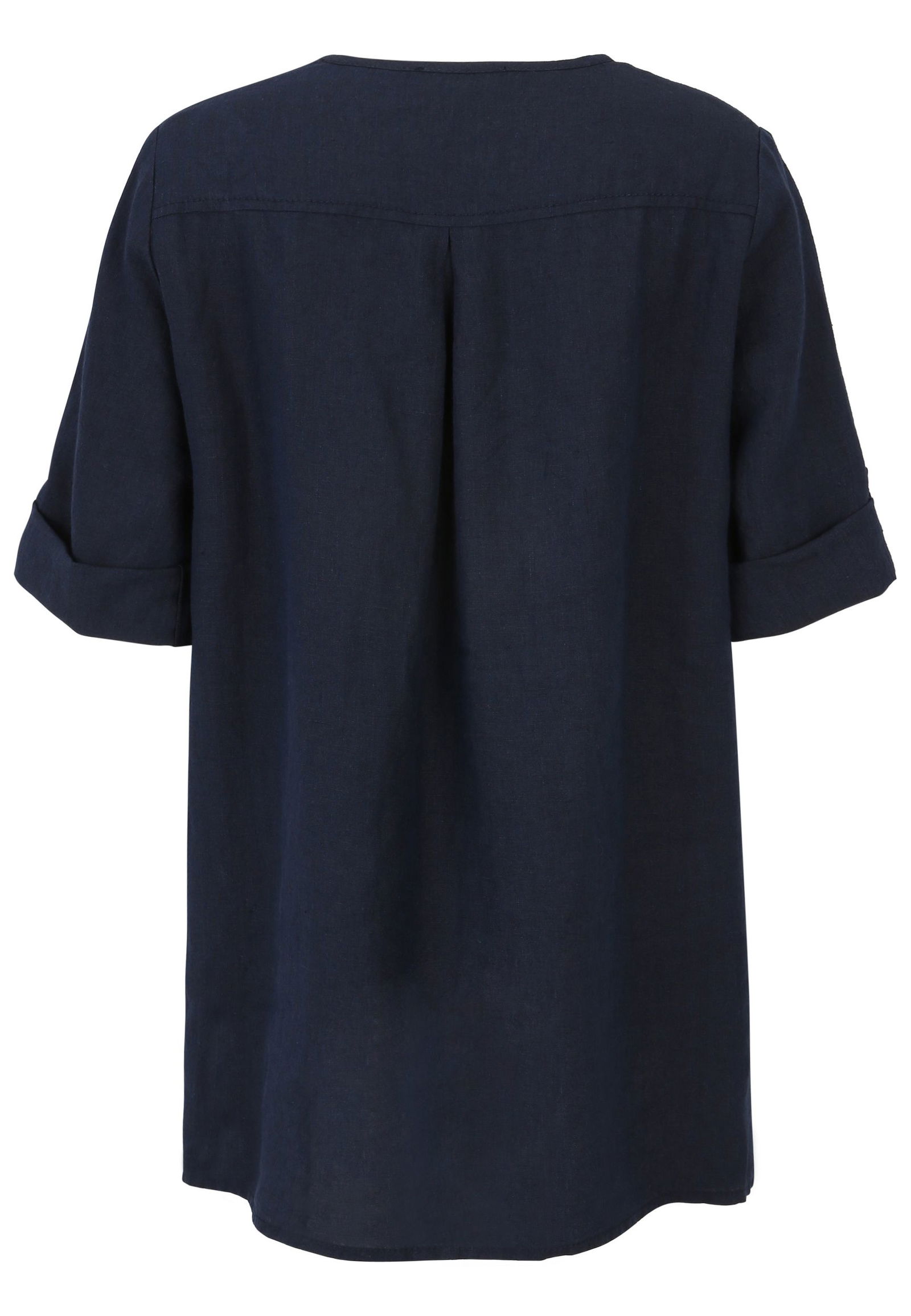 Doris Streich |  Doris Streich Bluse aus Leinen  | 46 | marine