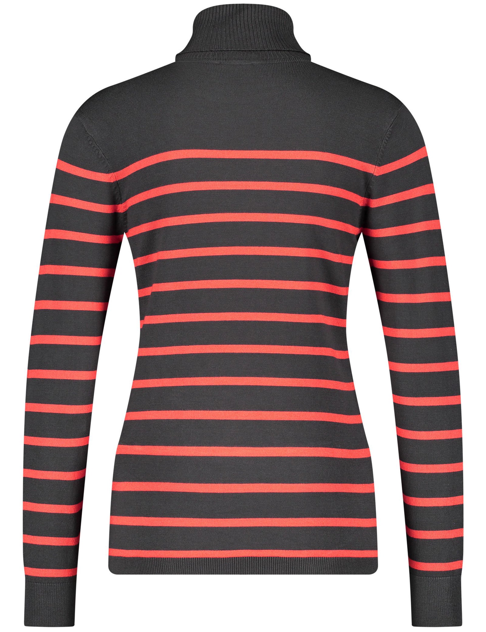 Rollkragenpullover mit Ringel-Dessin