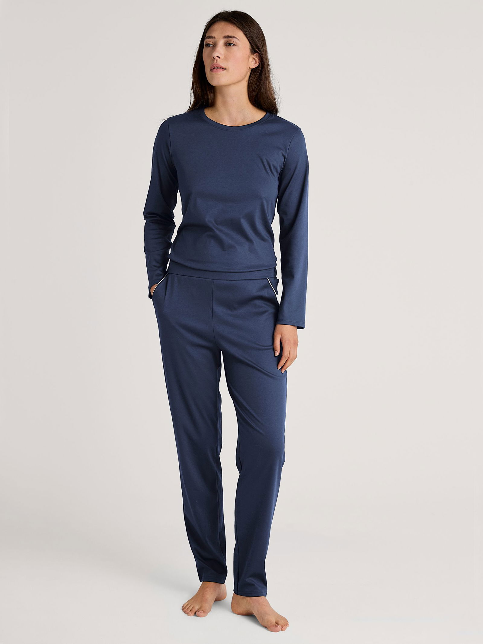 Calida |  DAMEN Shirt langarm, pearl blush | L | peacoat blue