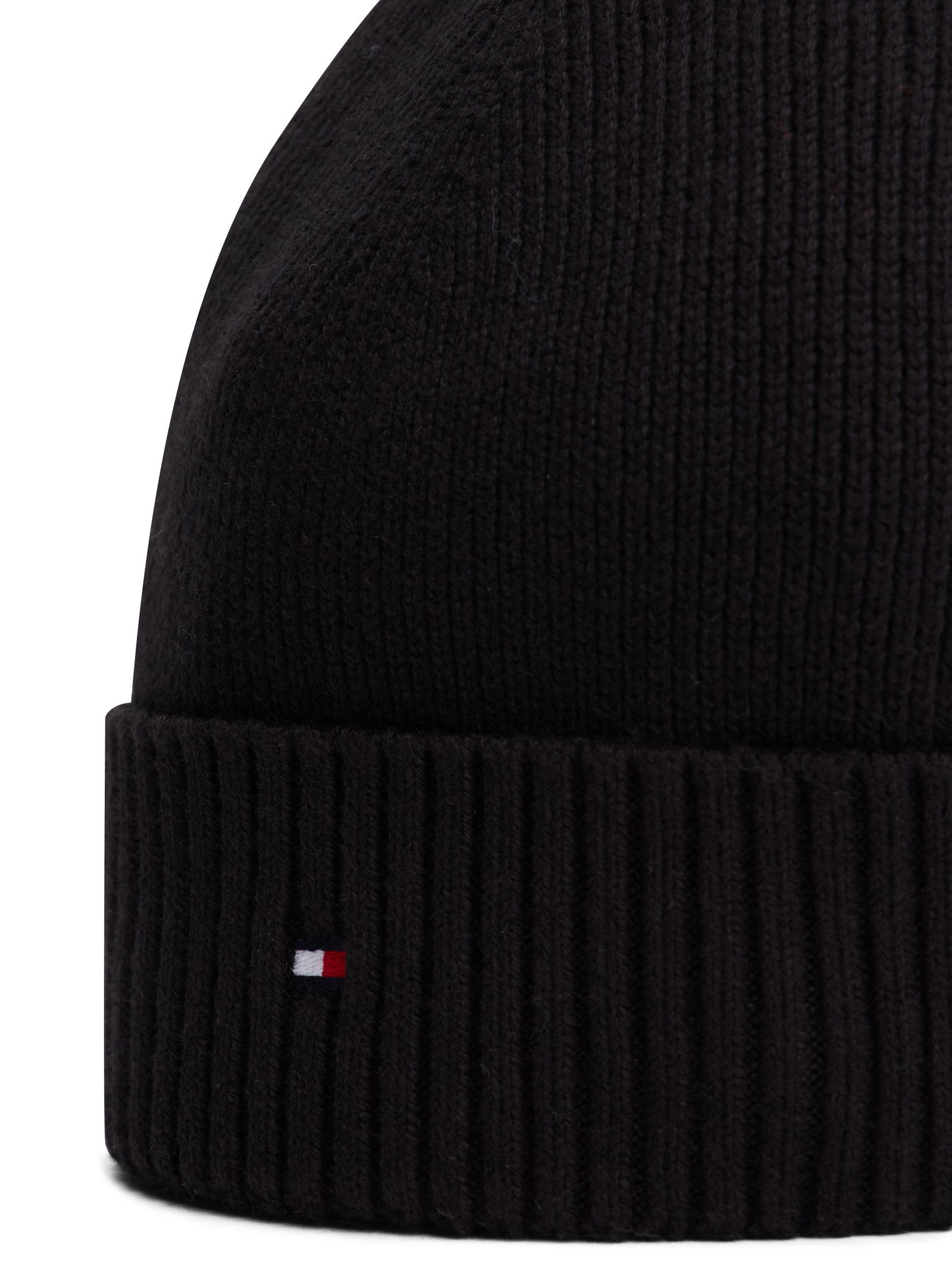 Tommy Hilfiger | Tommy Hilfiger Flag Cotton Beanie | OS | black