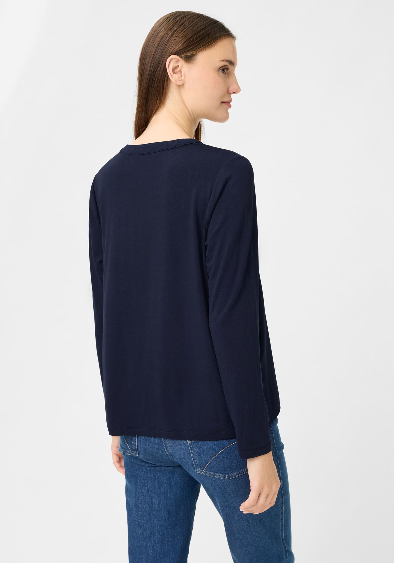 d9b8fd9a82f2ccef90092d2c272aa0d9 Olsen | Olsen Druckbluse | 42 | ink blue
