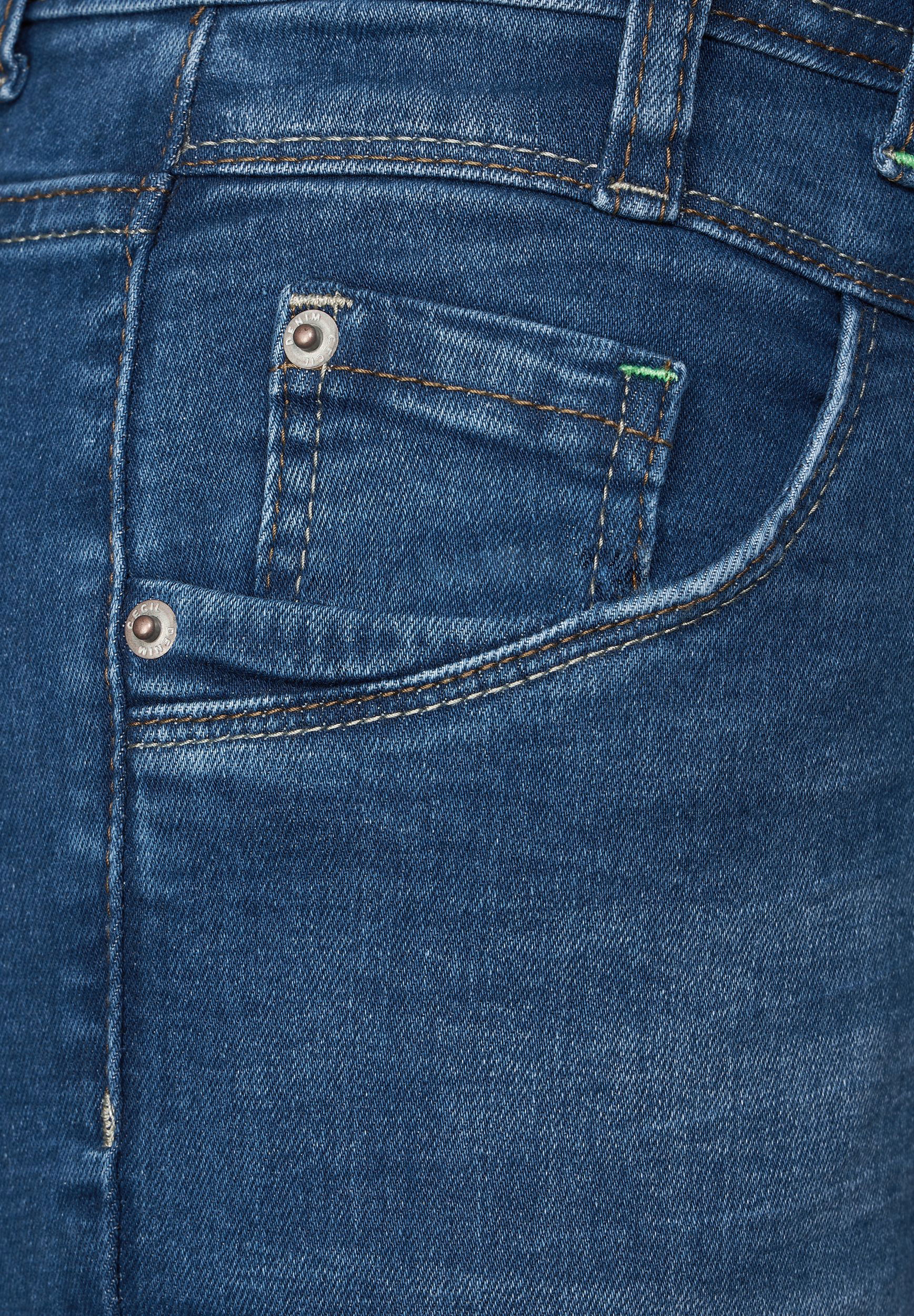 CECIL |  CECIL Slim Jeans  | 27/32 | mid blue wash