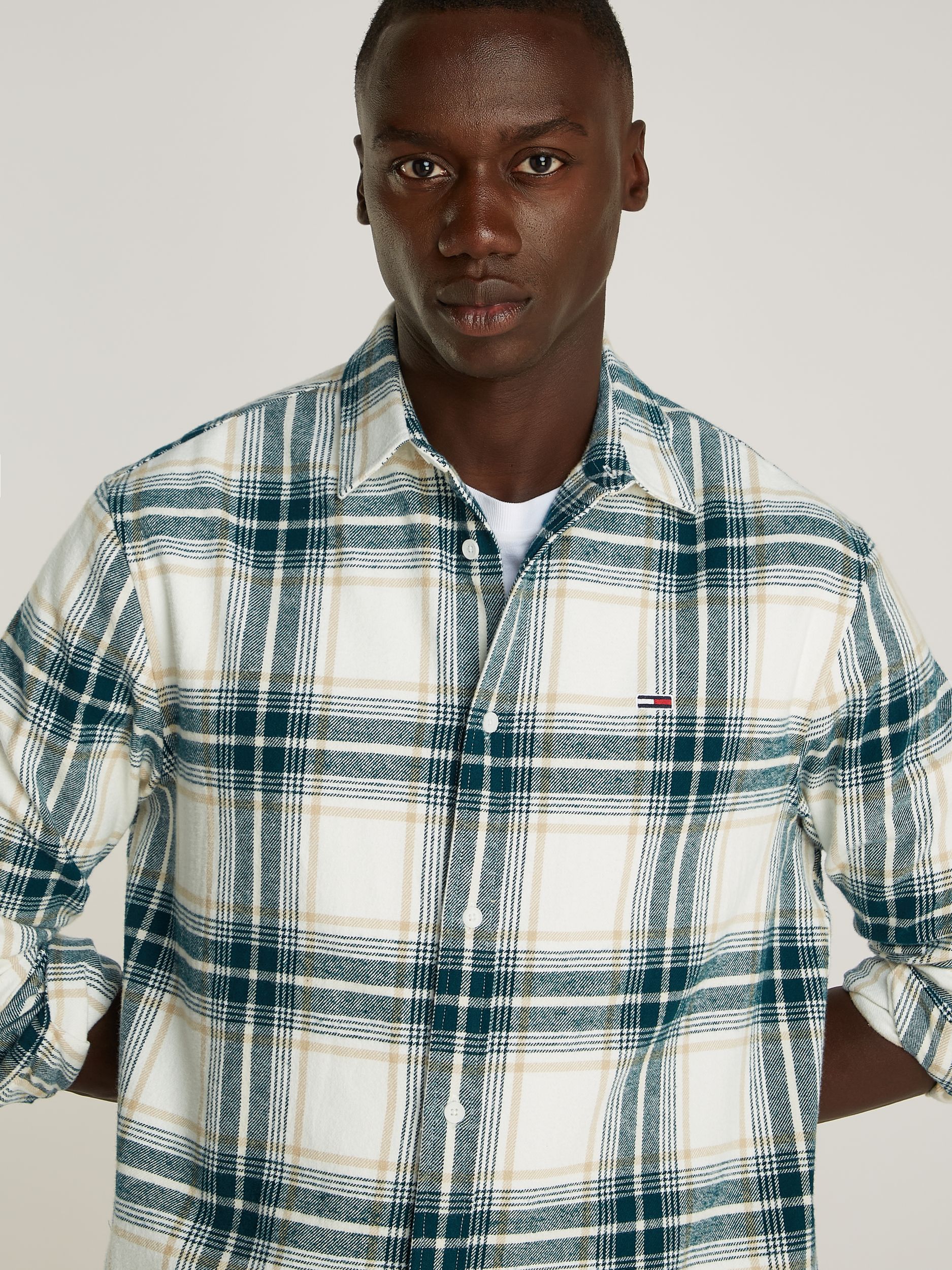  |  TJM REG CHECK FLANNEL SHIRT EXT | XL | ancient white