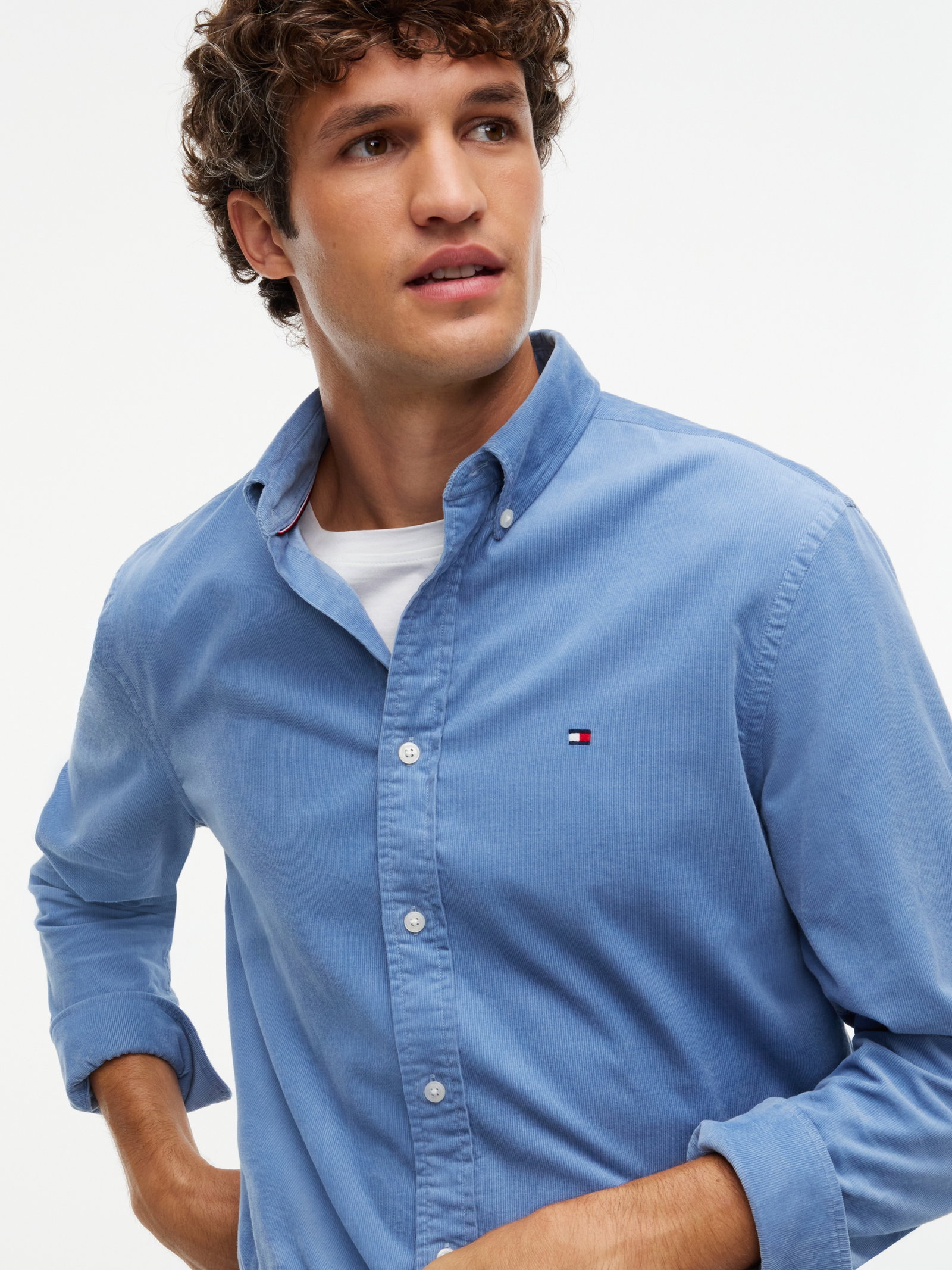 SOLID CORDUROY RF SHIRT, BLUE #6