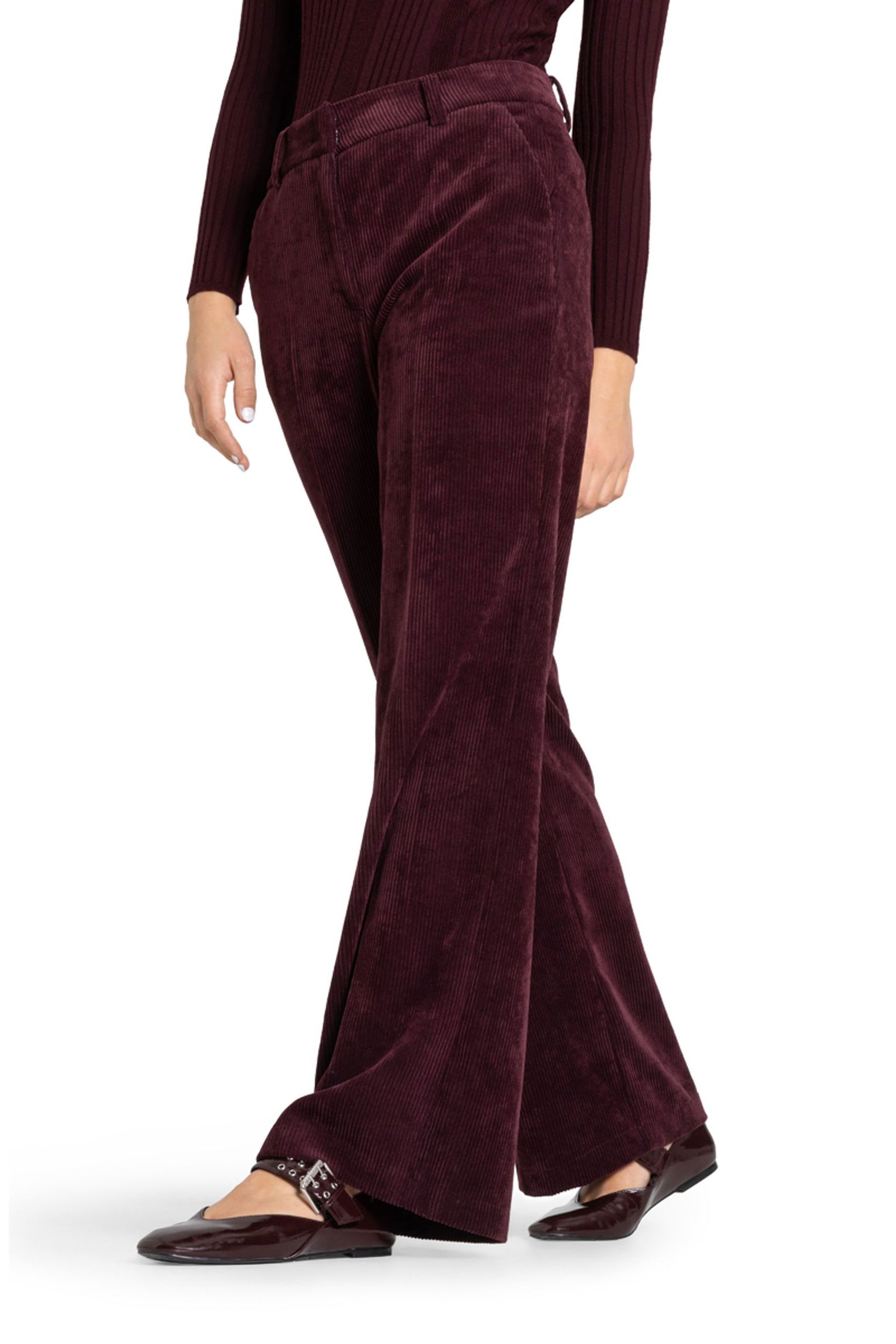 Cambio | Cambio Regular Fit Stoffhose "Amelie" | 42/32 | burgundy lipstick