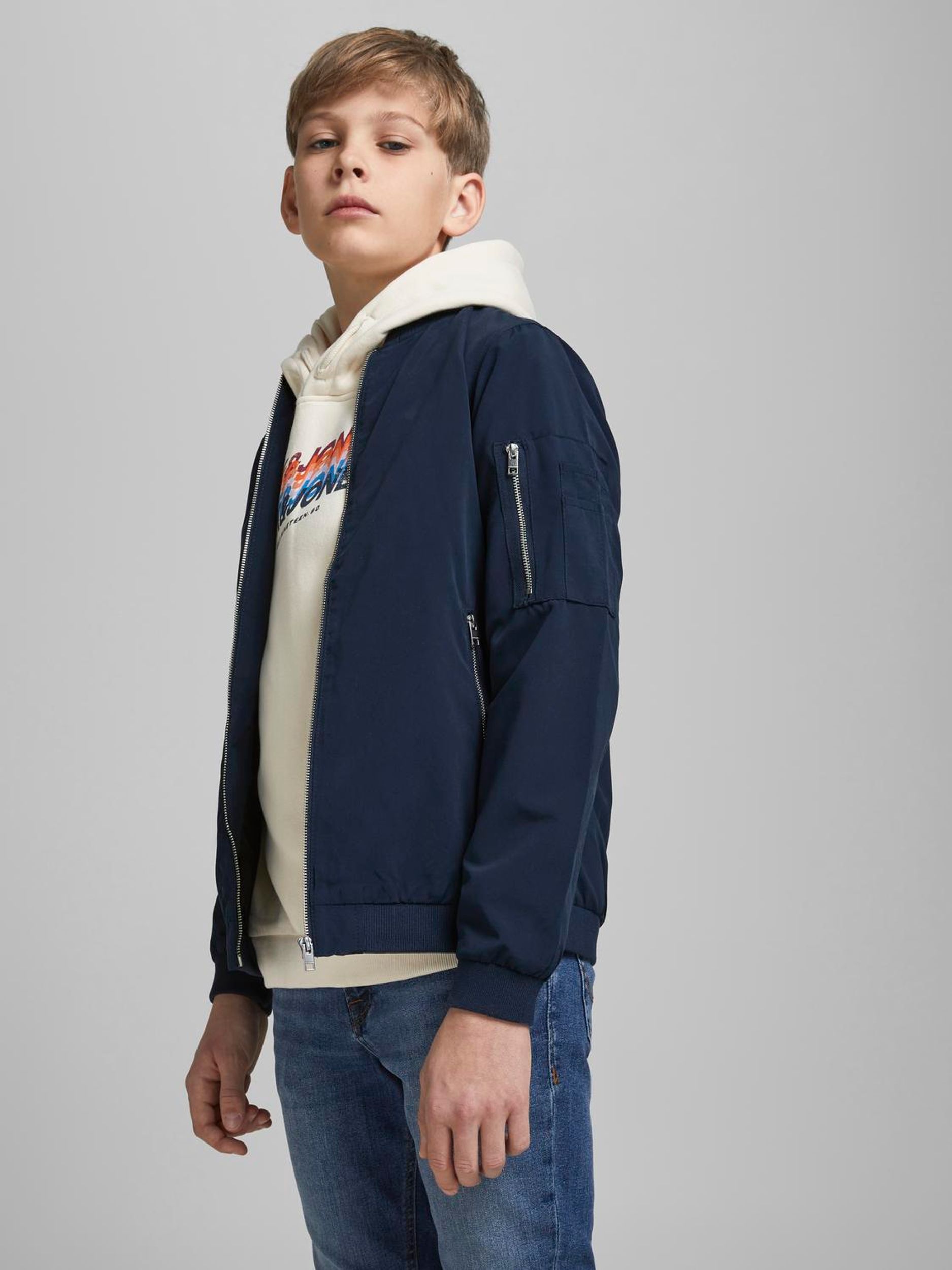 Jack&Jones |  JJERUSH BOMBER NOOS JNR | 128 | dunkelblau