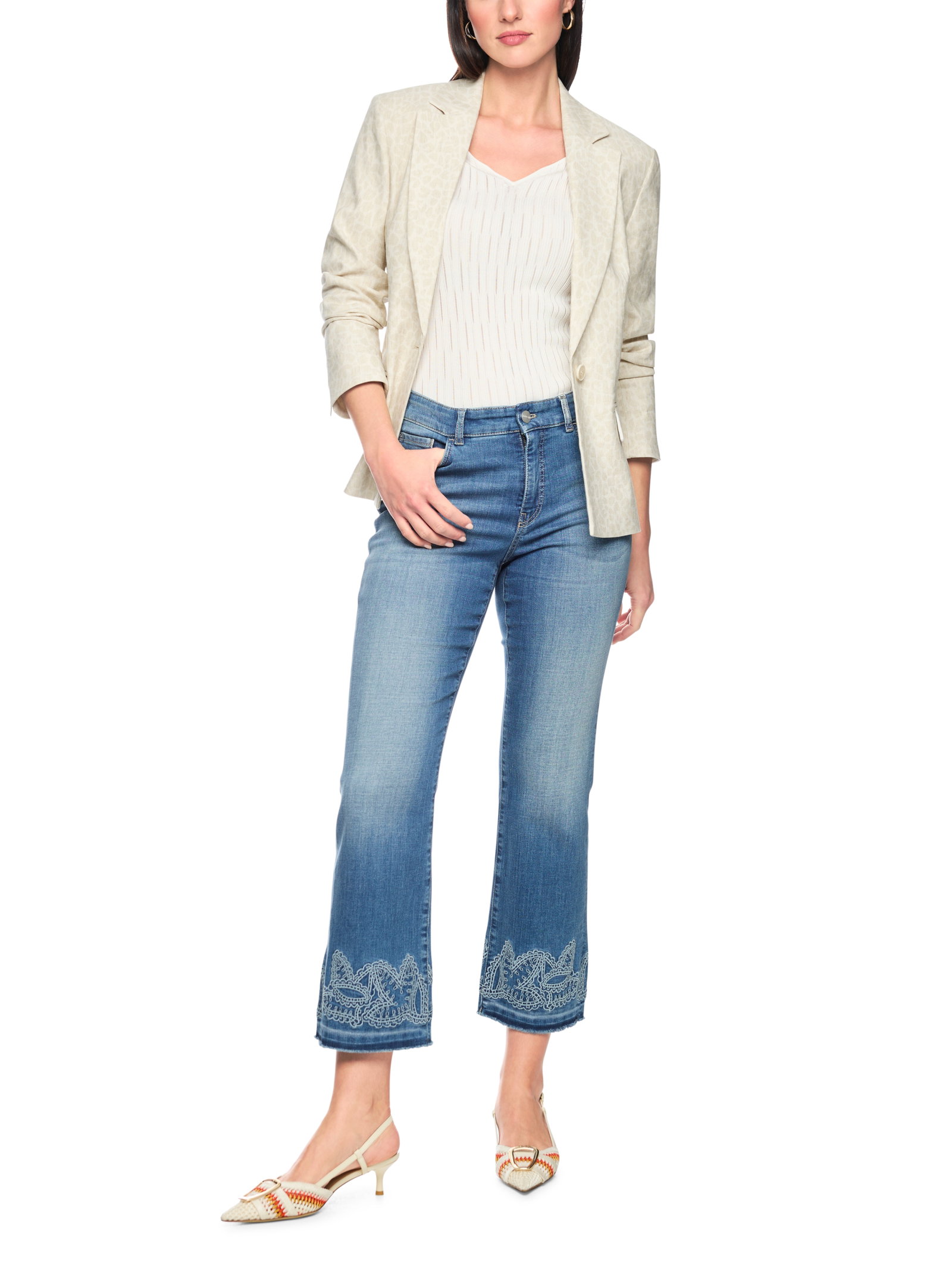 Jeans FORLI mit Paisley-Lochstickerei #2