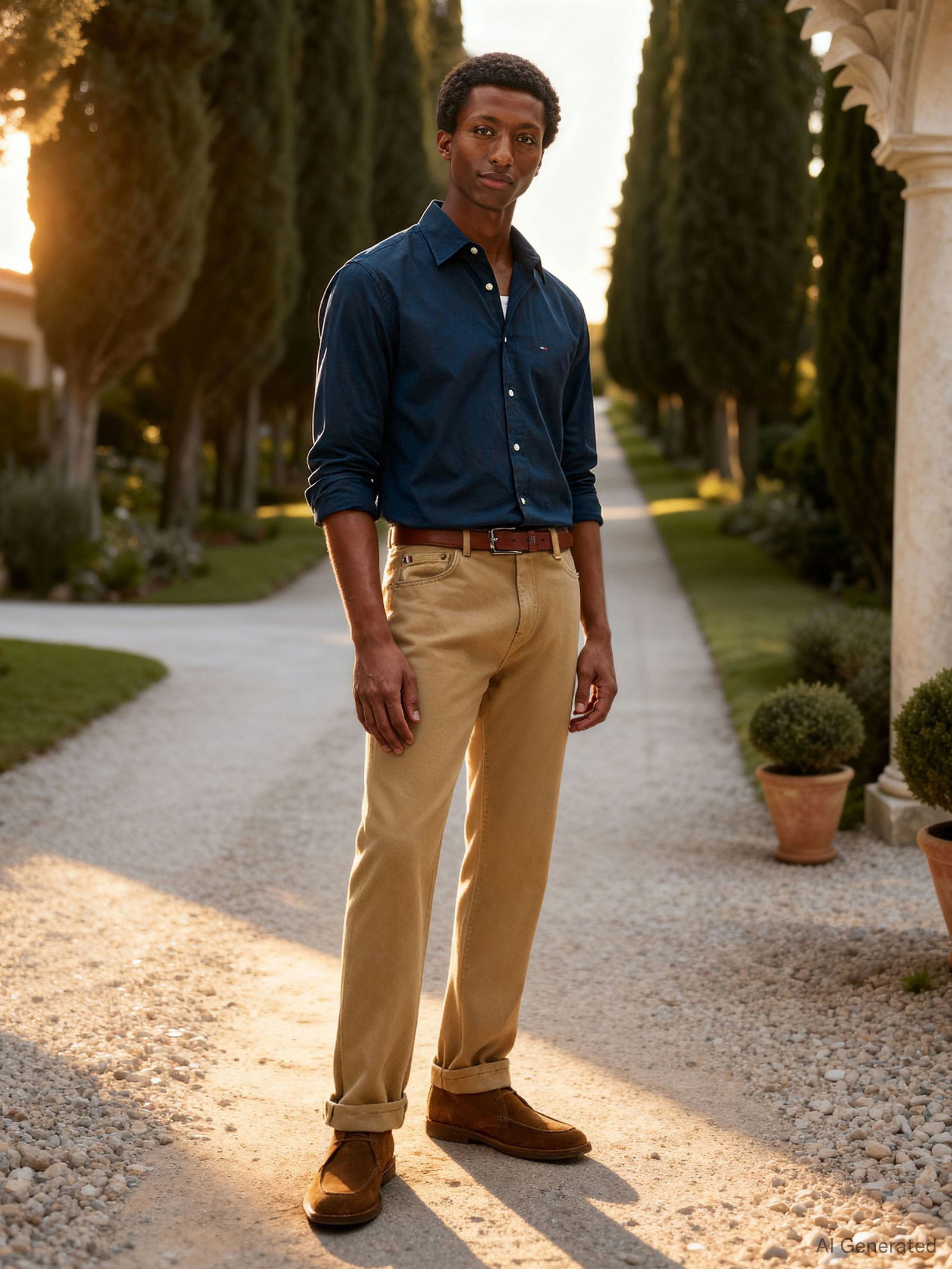 Tommy Hilfiger |  Tommy Hilfiger Hemd Regular Fit  | L | desert sky