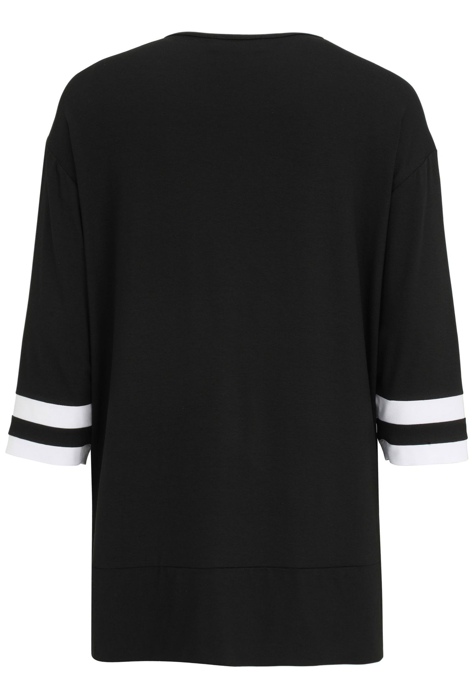 |  T-Shirt 1/2 Arm, Schwarz/WeiSS | 54 | schwarz-weiß