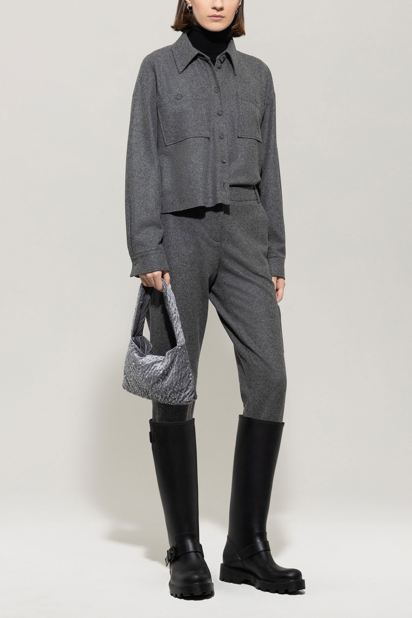 1d2ab8e4a25f4a8d2c2dee89e5e2e1fe Luisa Cerano |  Luisa Cerano Hemdbluse  | 42 | dark grey melange