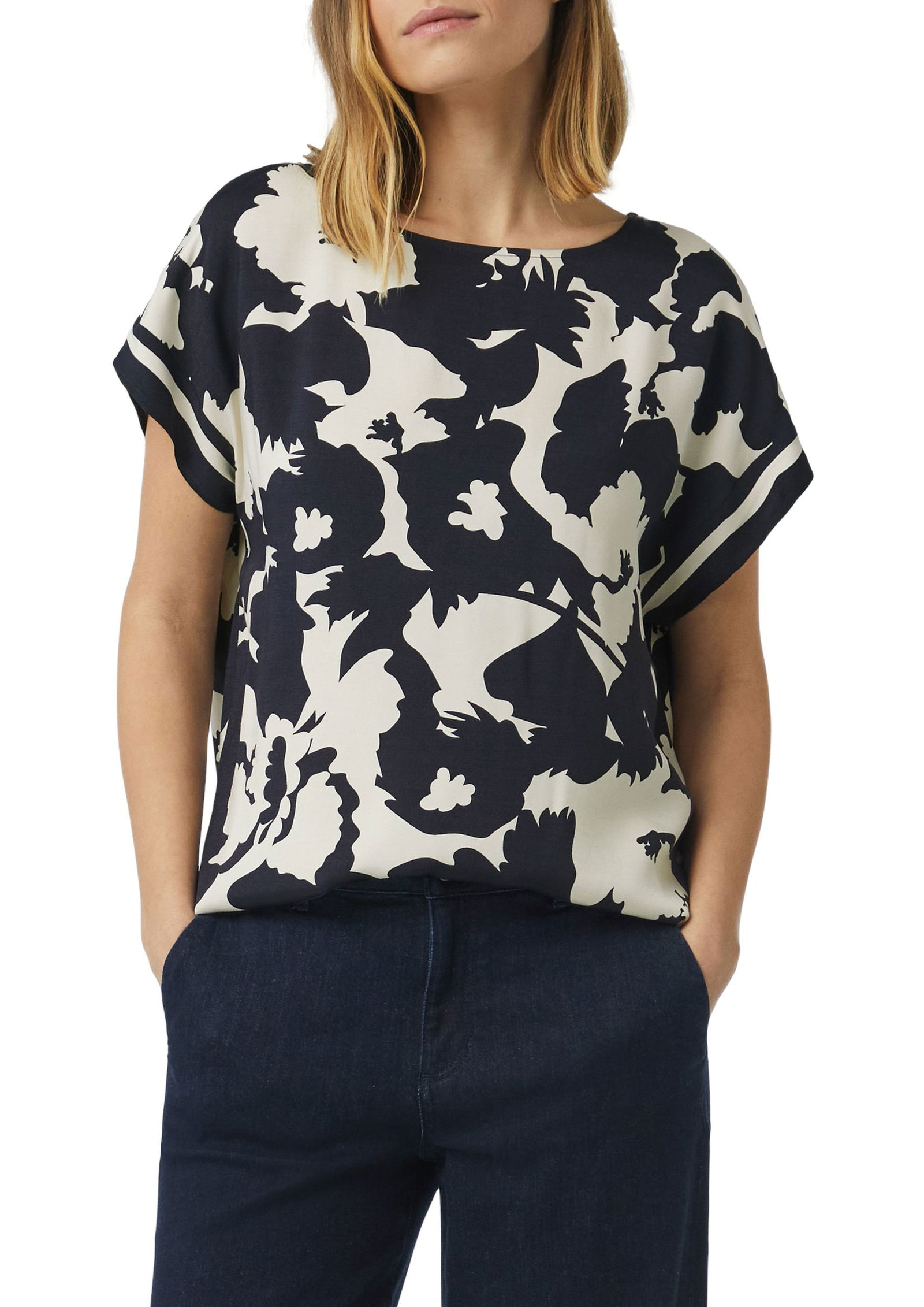Comma | Comma Druckbluse | 34 | blau