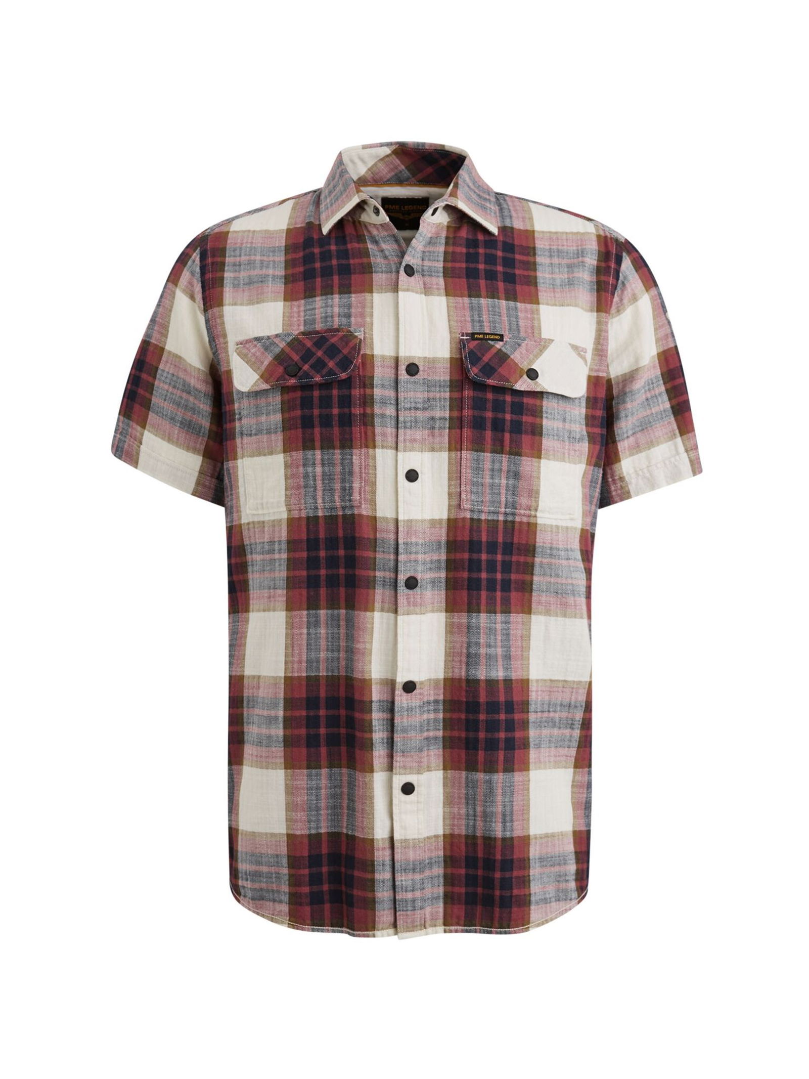 PME Legend |  PME Legend Kurzarmhemd "Ctn Slub Herringbone Check" | XXL | 2012_4021