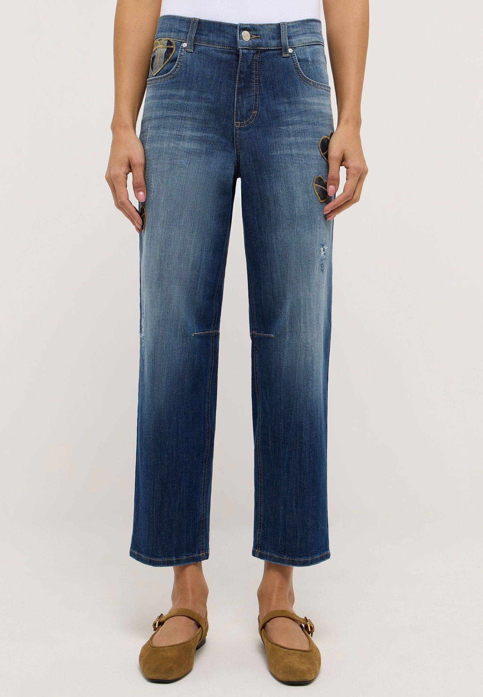 Angels |  Angels Boyfriend Jeans  | 36/28 | mid blue used destroyed