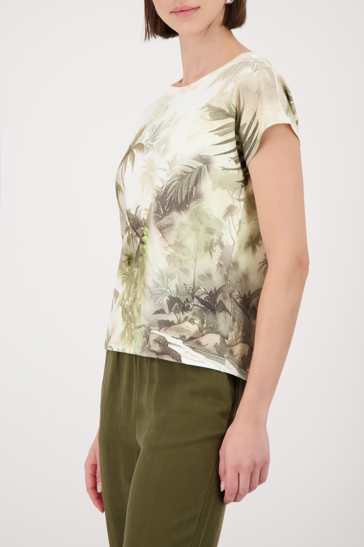 Monari T-Shirt mit tropischen Print #3