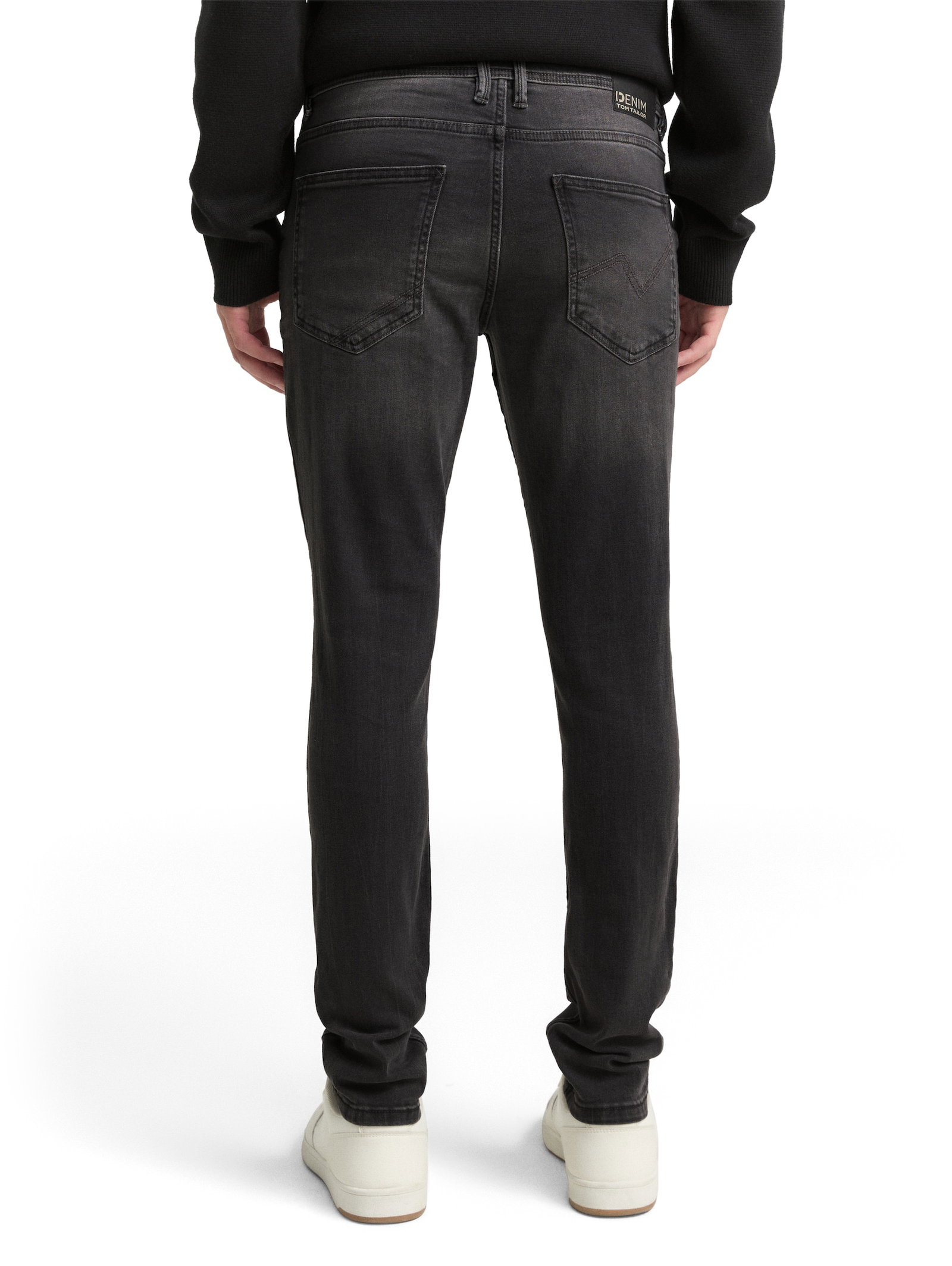 skinny CULVER stretch denim, used dark stone black denim #4