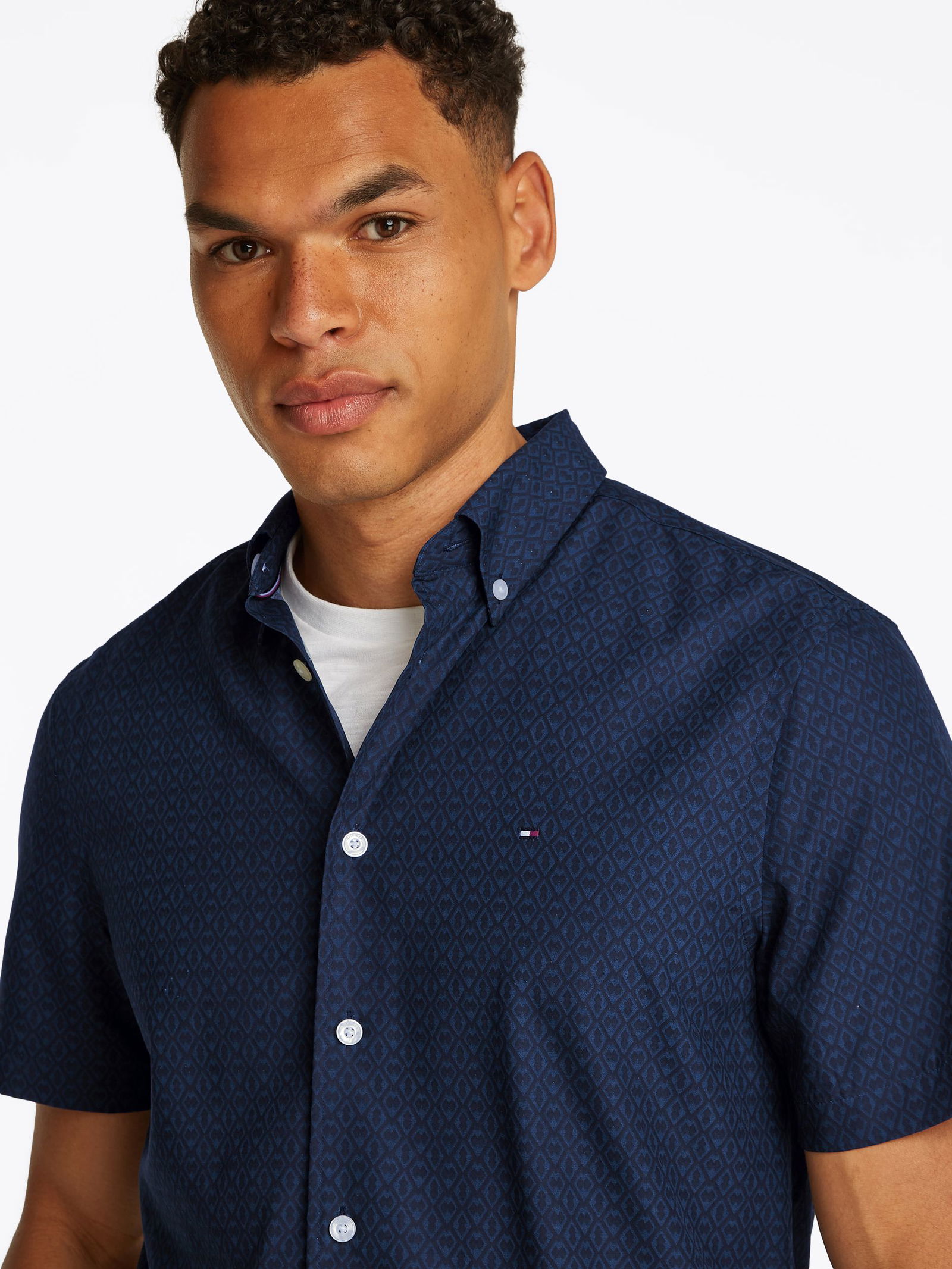 Tommy Hilfiger |  Tommy Hilfiger Hemd Regular Fit  | XXL | carbon navy / ecru