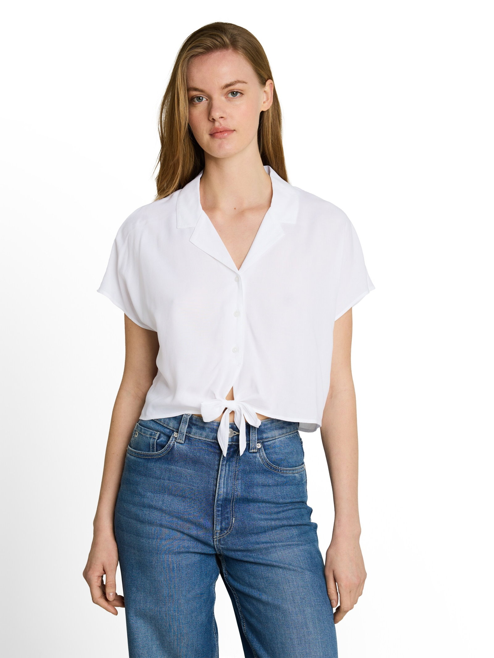 resort shirt with knot, White #5