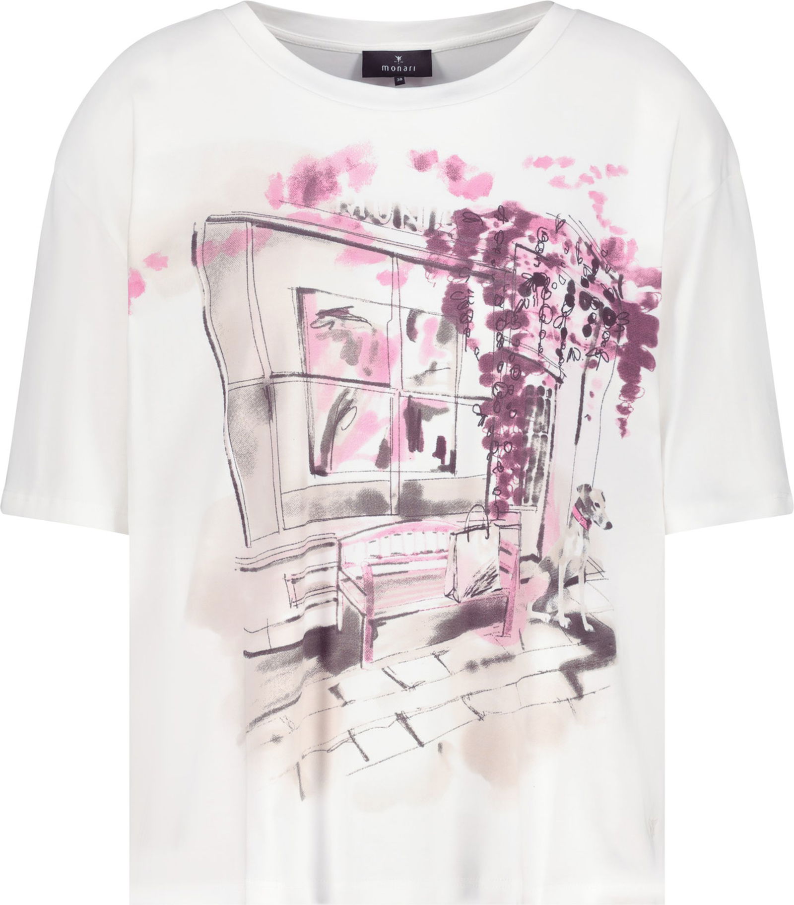 Monari |  T-ShirtT-Shirt, off-white | 40 | Weiß