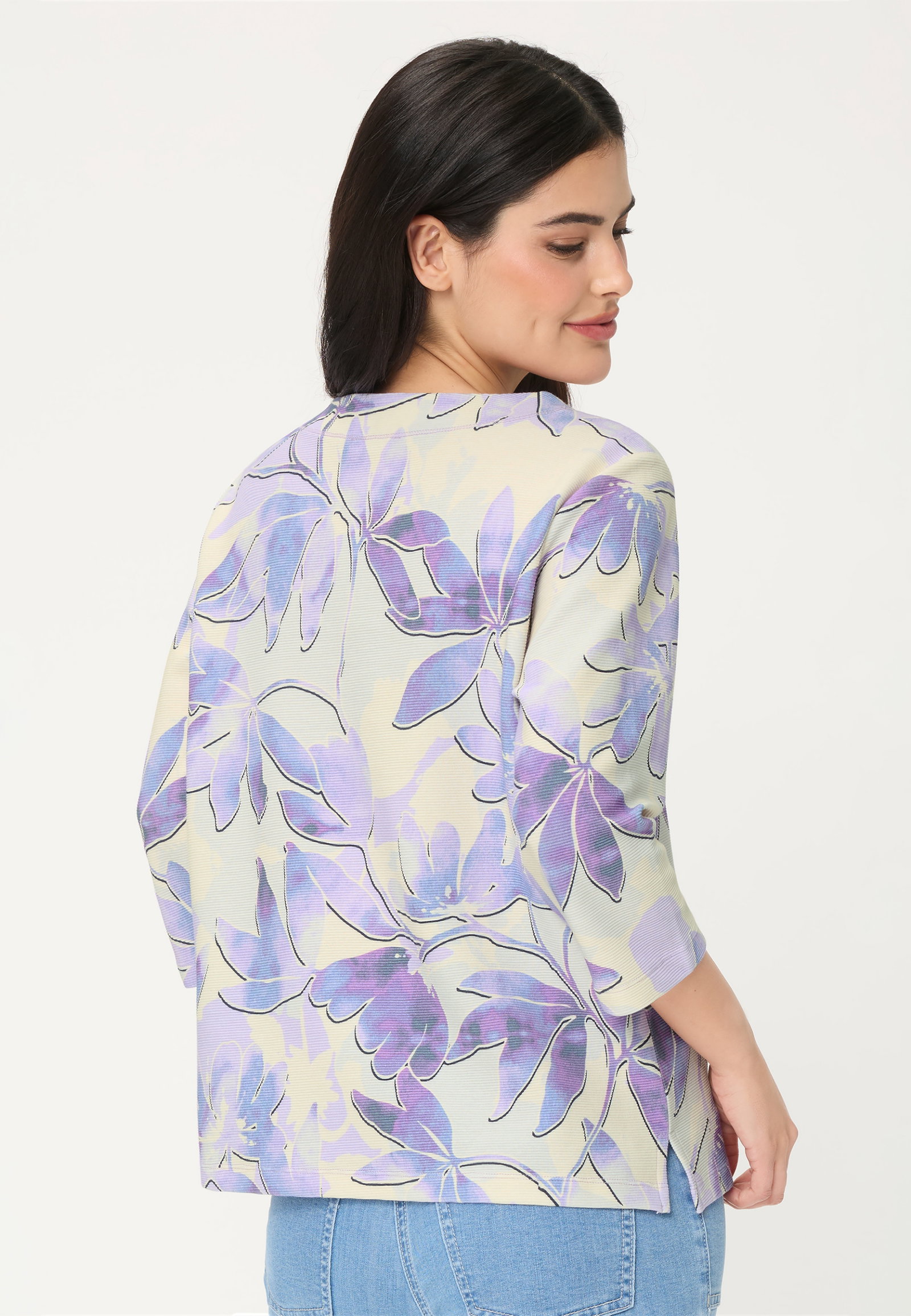 Sweatshirt Long Sleeves, Purple Rose #2