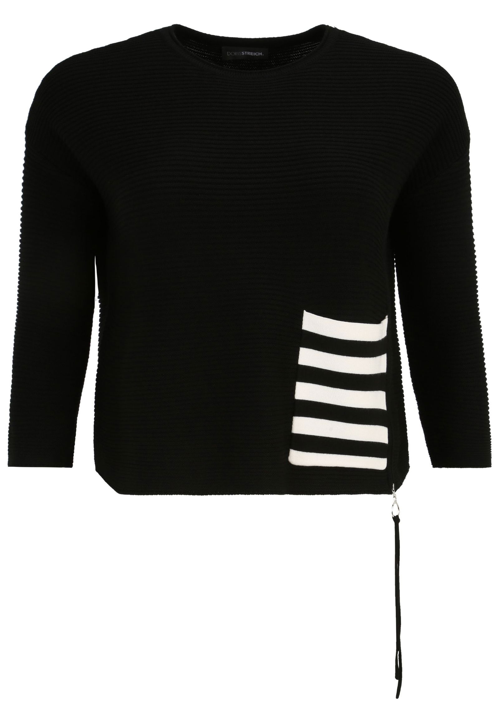Doris Streich |  Doris Streich Pullover  | 46 | schwarz-weiß