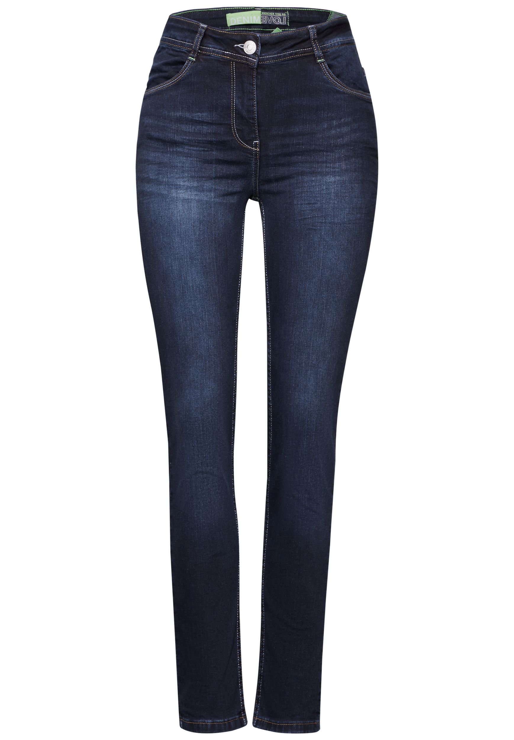 CECIL |  CECIL Skinny Jeans  | 29/32 | mid blue used wash