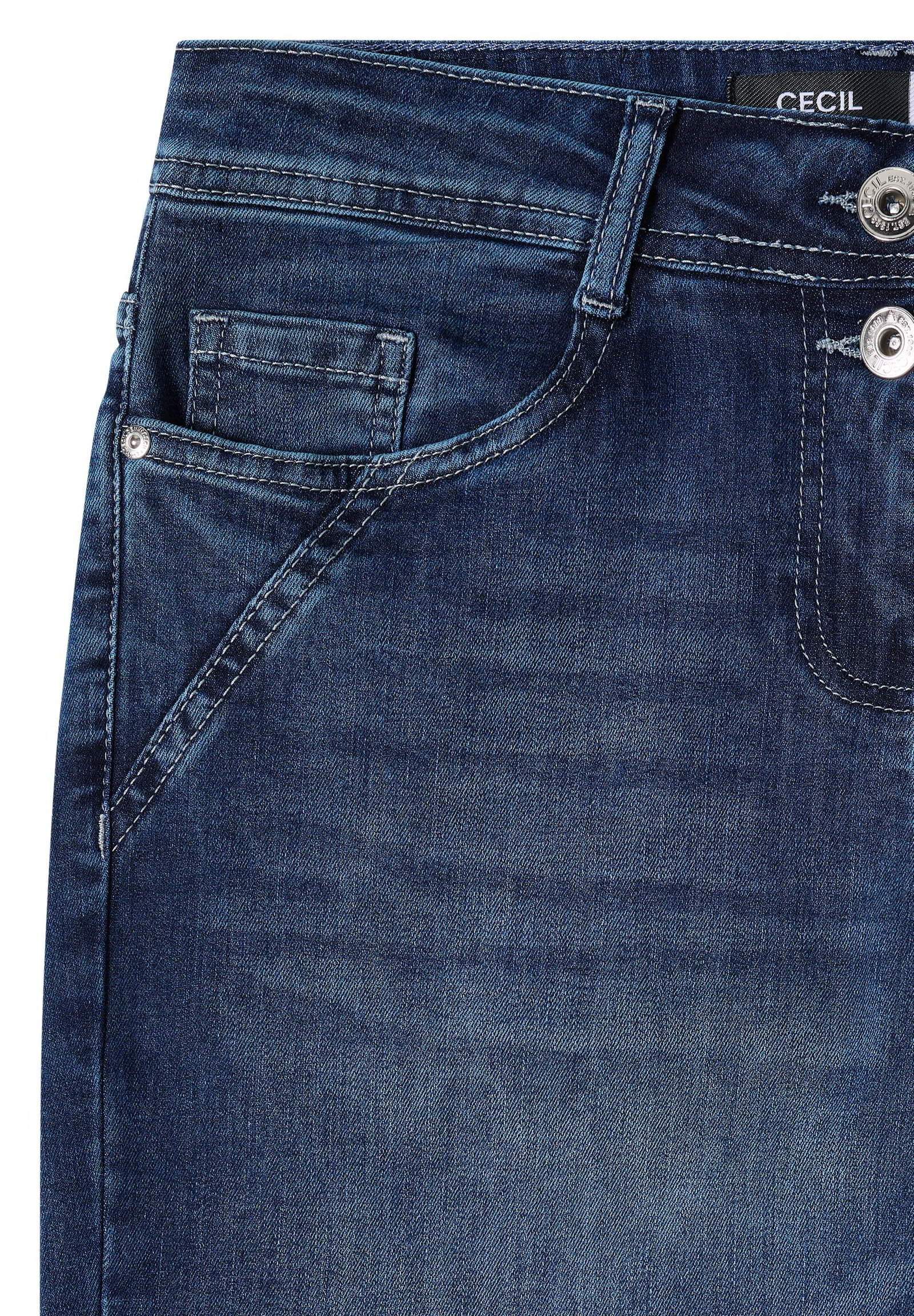 CECIL |  CECIL Schlaghose  | 34/26 | mid blue used wash