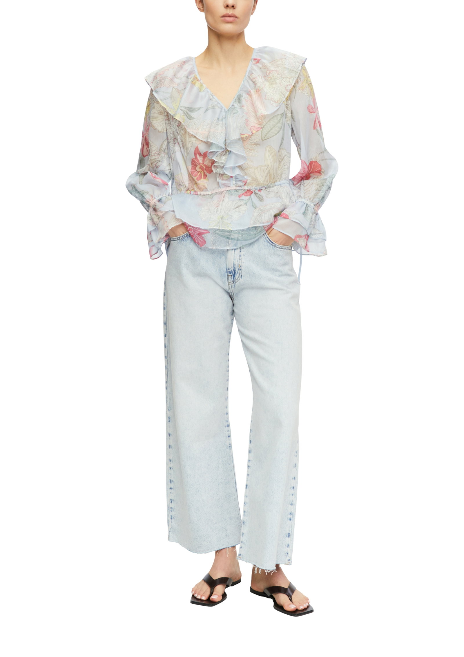 Comma Chiffonbluse mit Volant-Details #8
