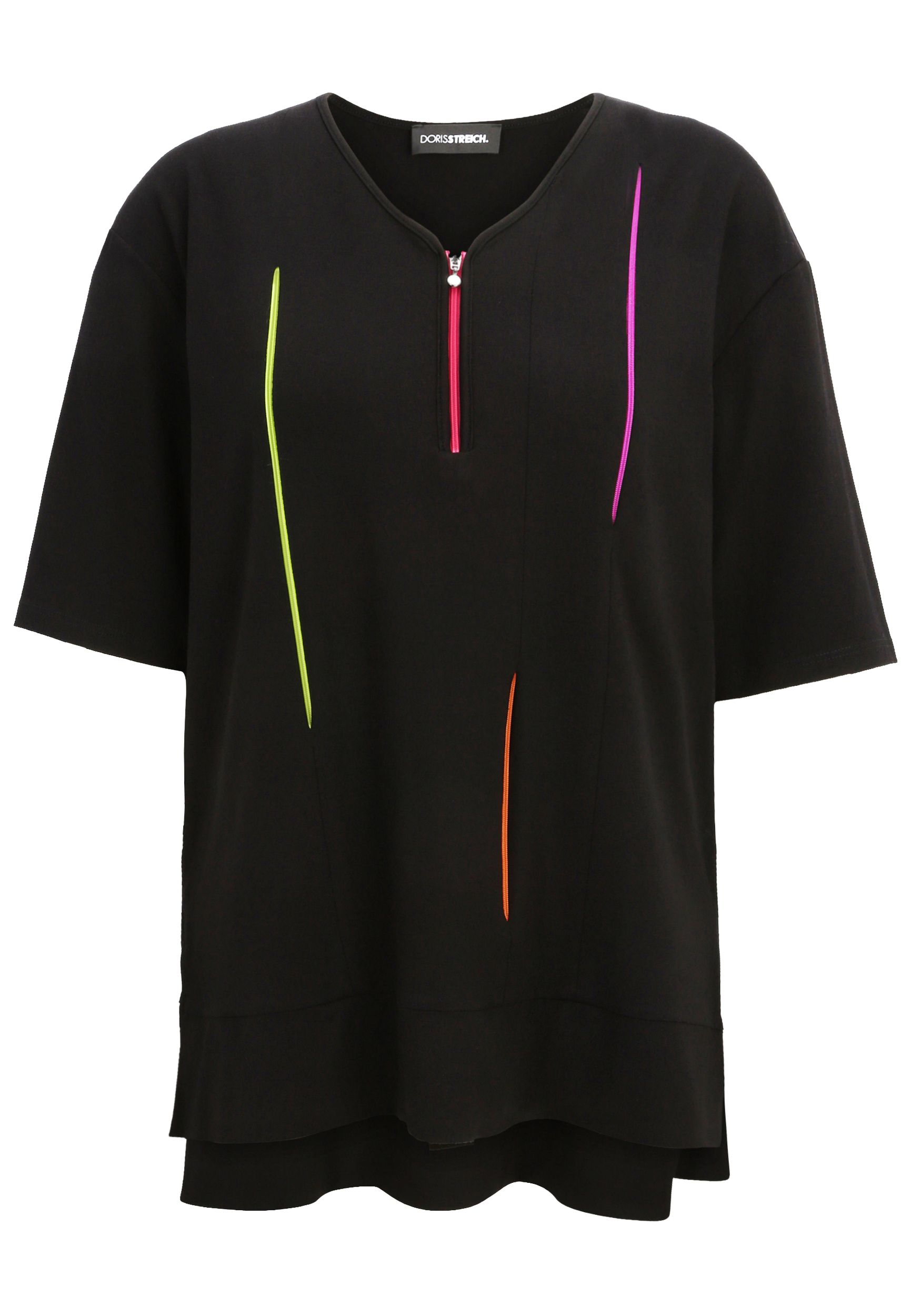 Doris Streich |  Doris Streich Druckbluse  | 50 | schwarz