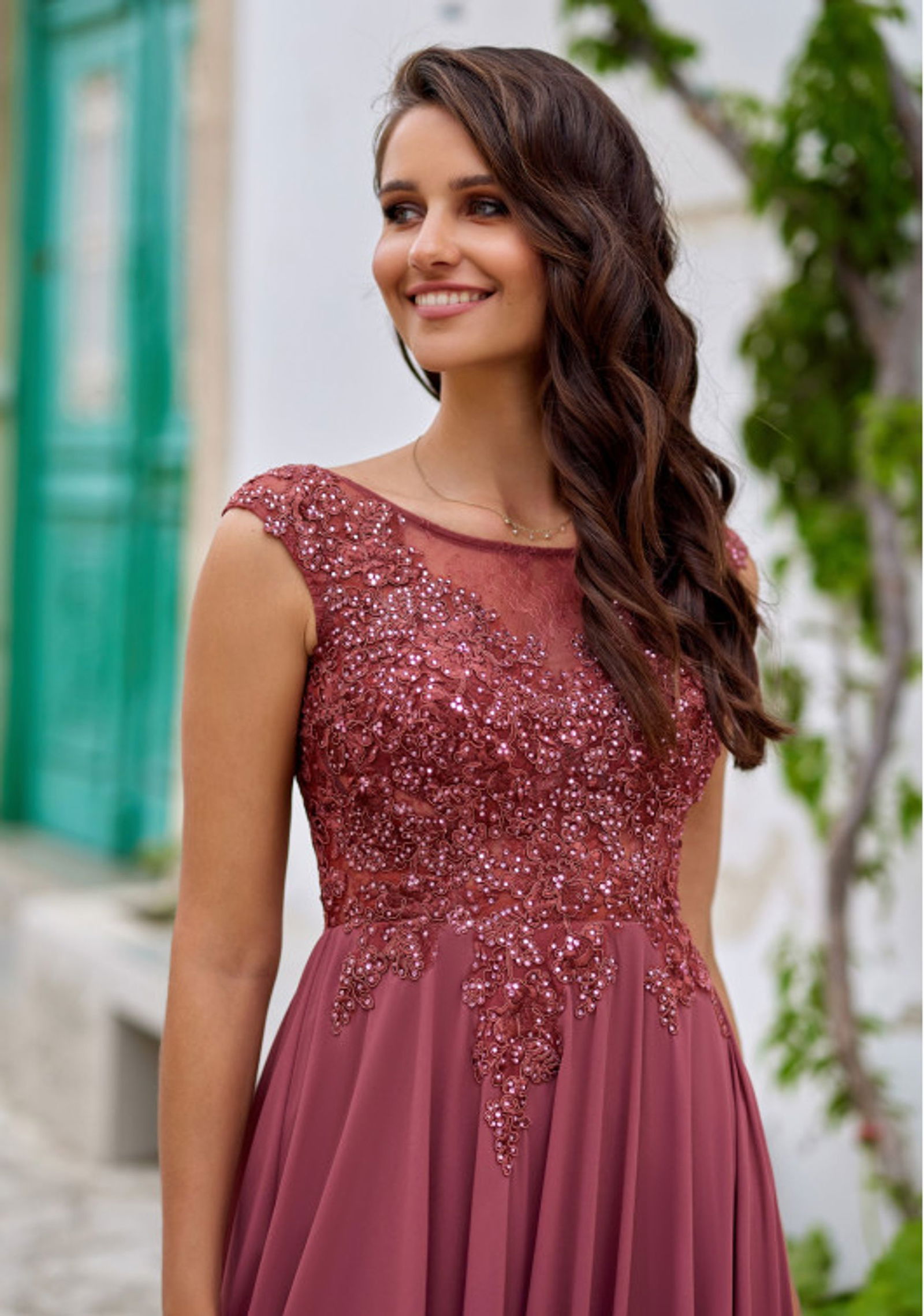 Christian Koehlert Chiffon Abendkleid
