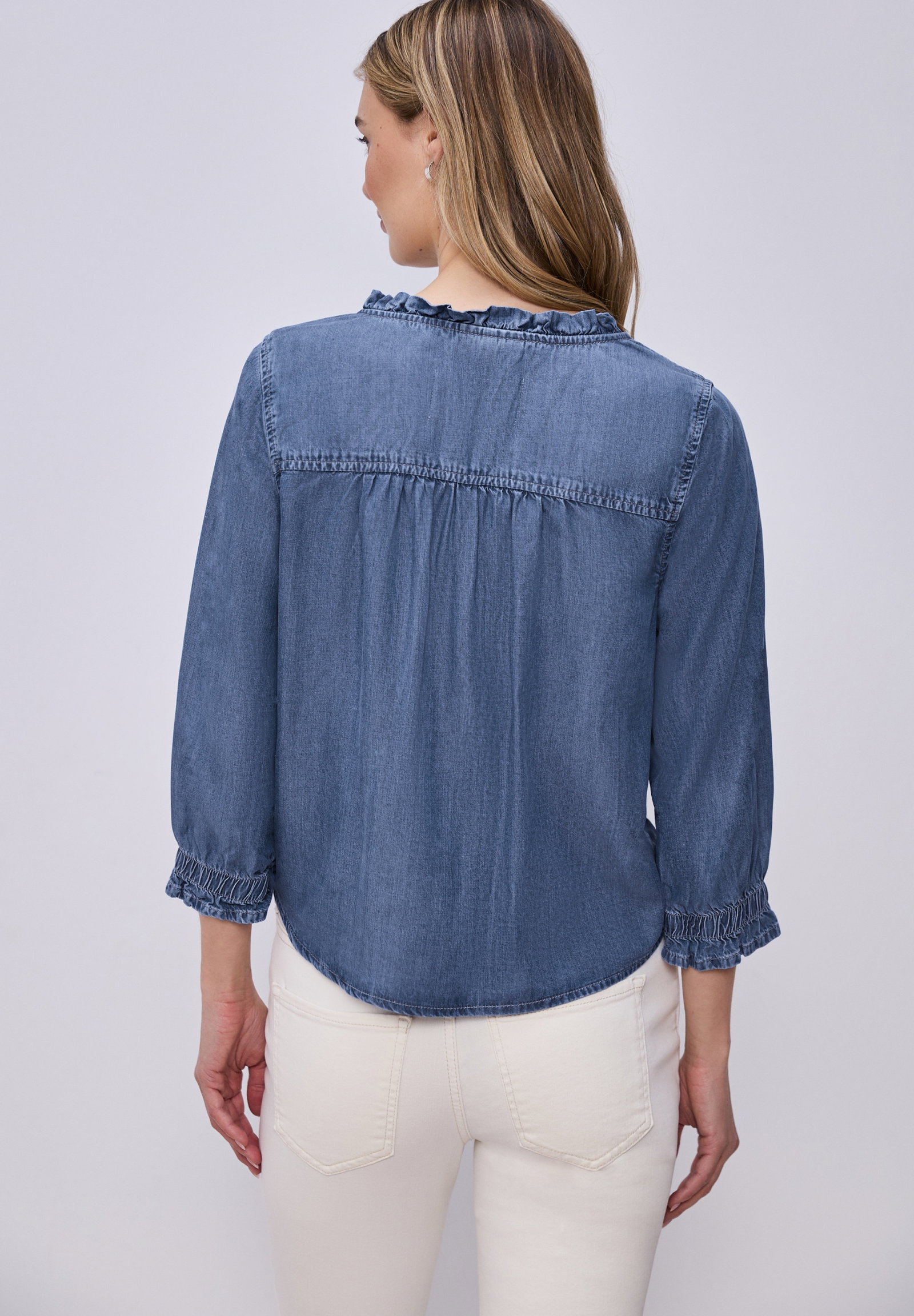 3/4-Arm Bluse mit Rüschendetails #4