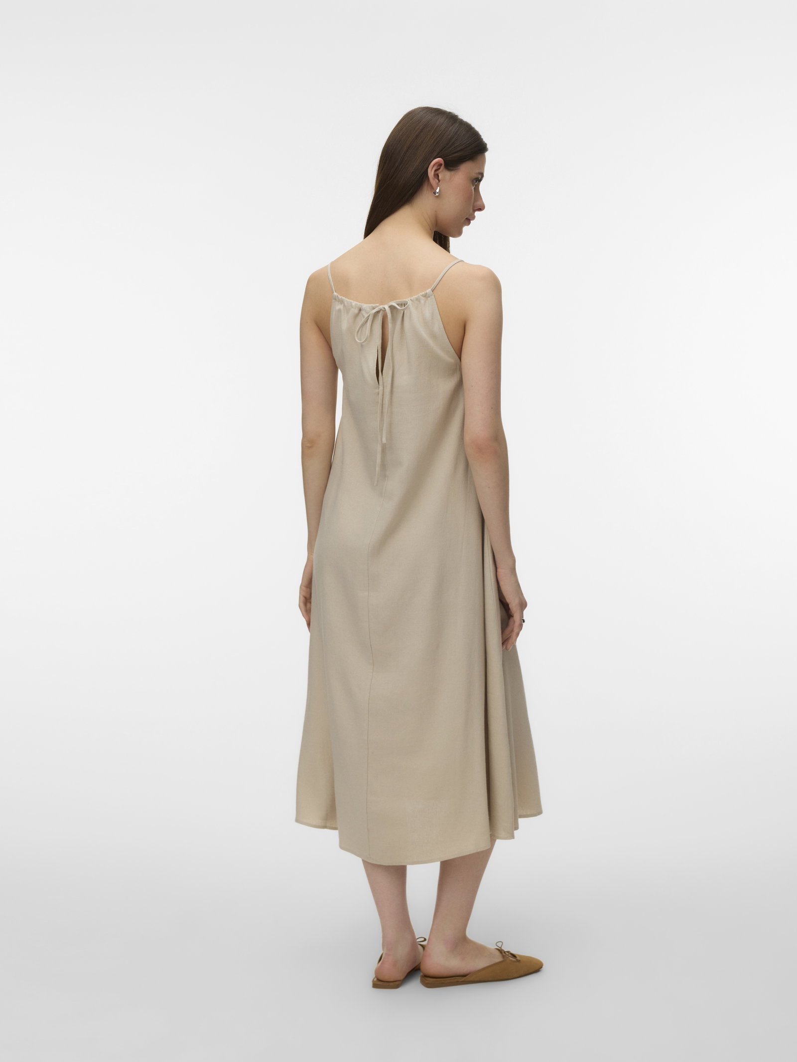 VMJESMILO CALF SINGLET DRESS WVN NO, Silver Lining #2