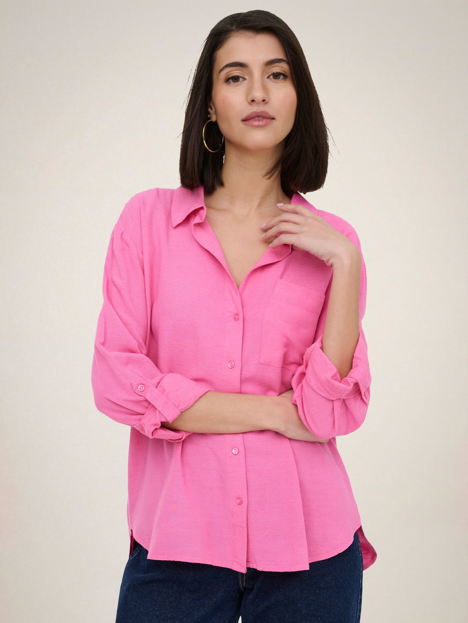 JDY |  JDY Druckbluse  | S | Wild Orchid