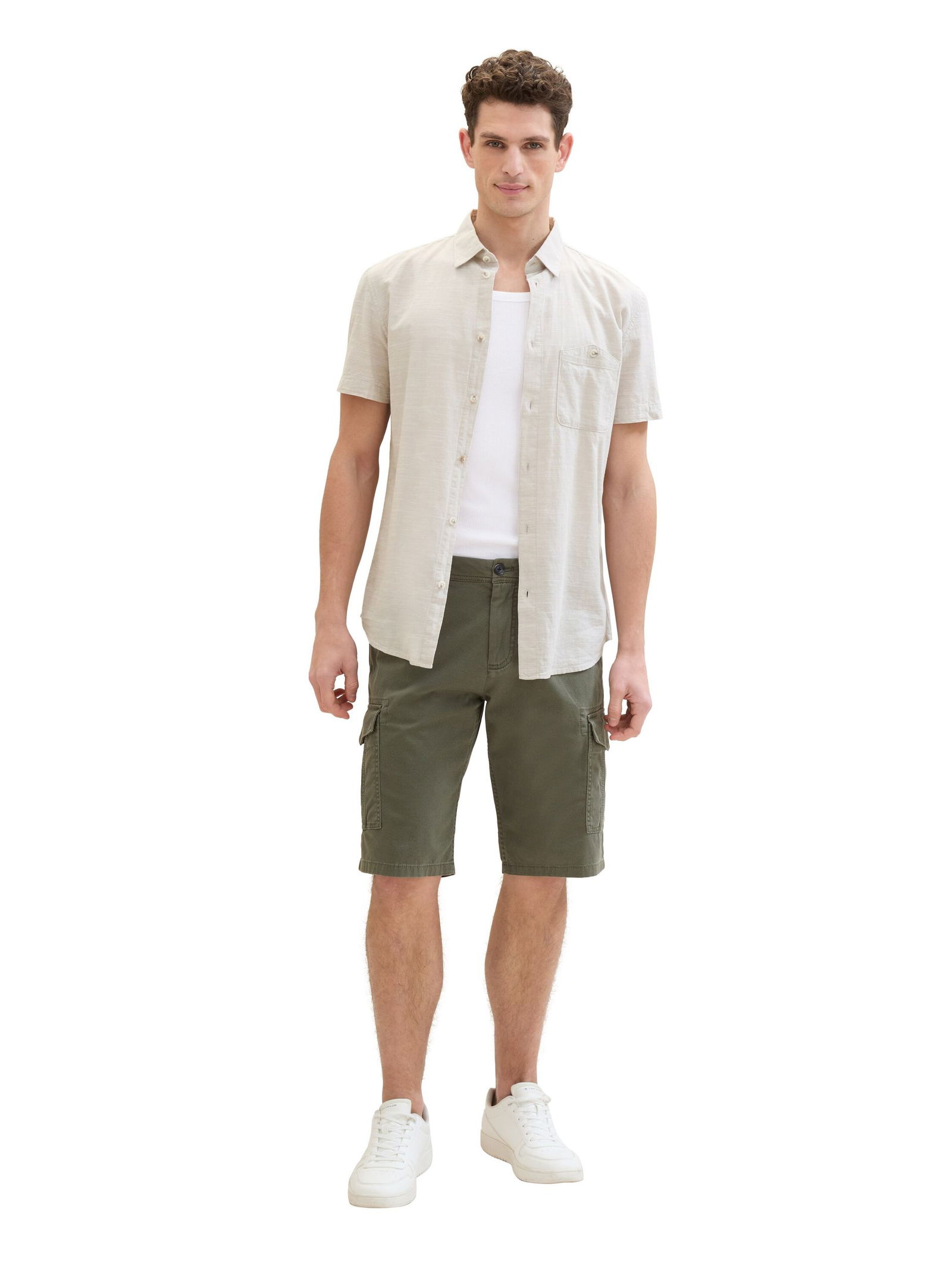 Tom Tailor | Tom Tailor Shorts | 36 | olive structure print