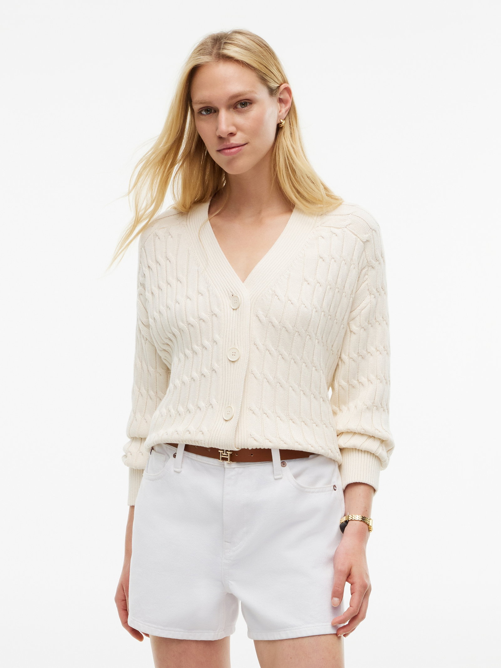 MID GG CABLE V-NK LS CARDI, YELLOW #2