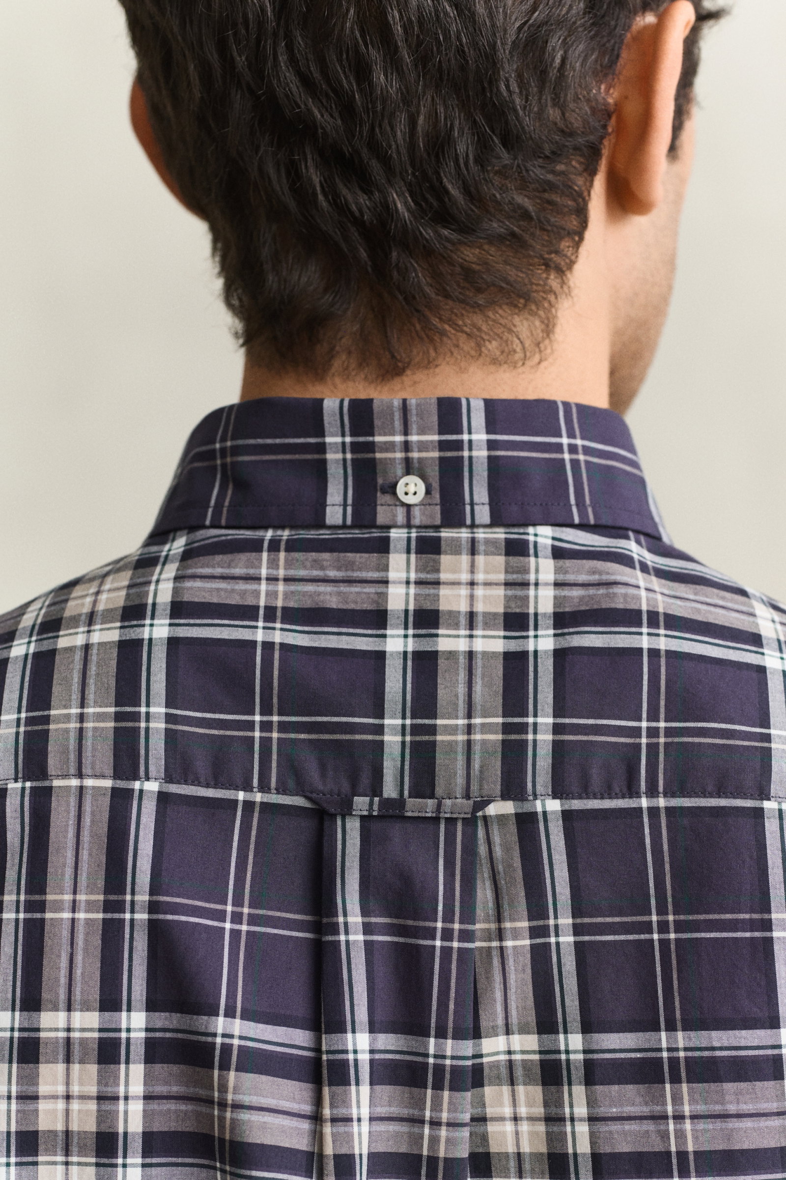 REG POPLIN CHECK SHIRT, MIST TAUPE #4