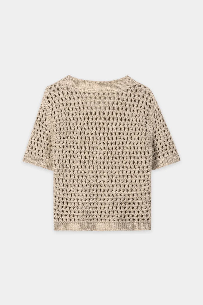 Luisa Cerano Pailletten-Netzstrick-Pullover #4